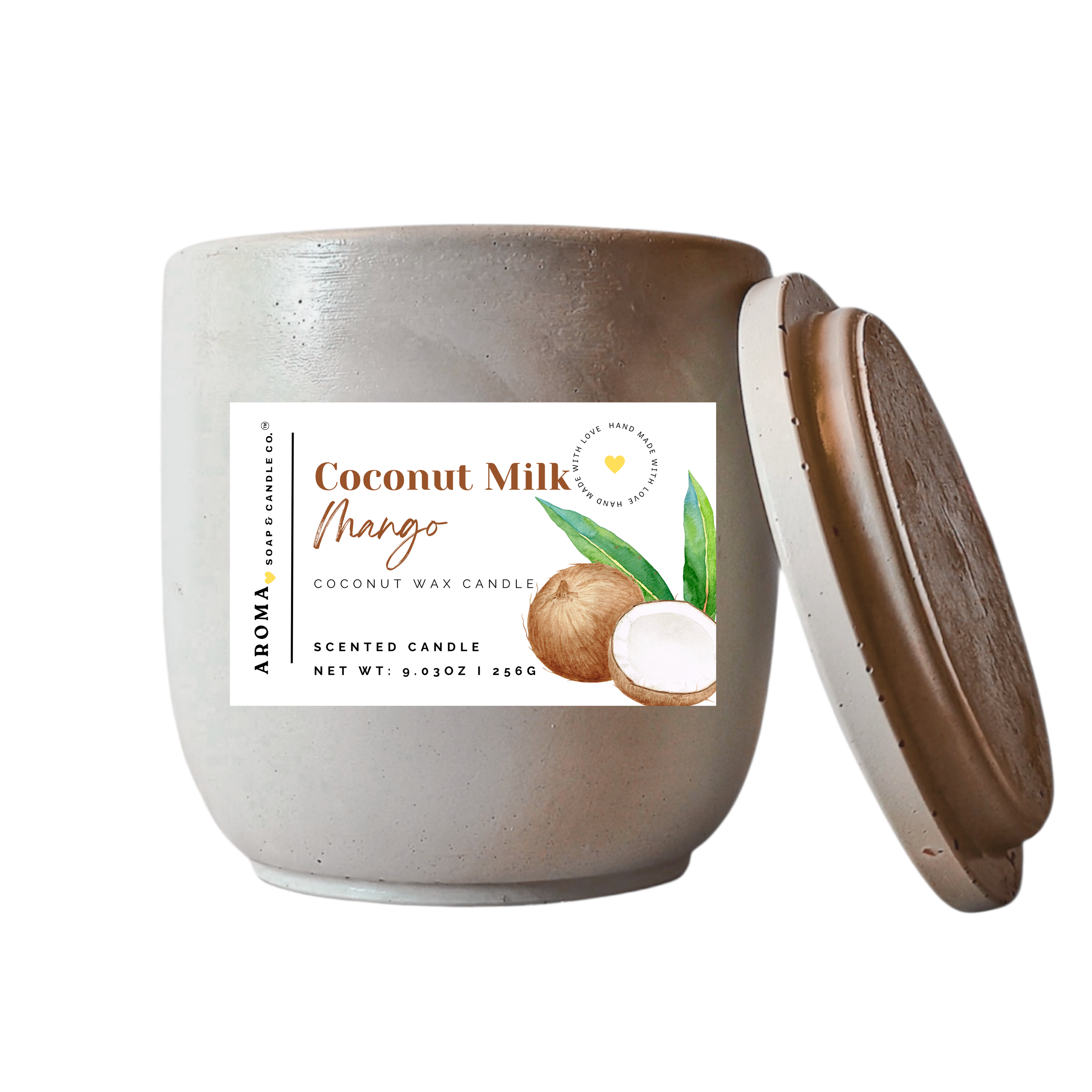 Coconut Milk Mango Concrete Jar Candle