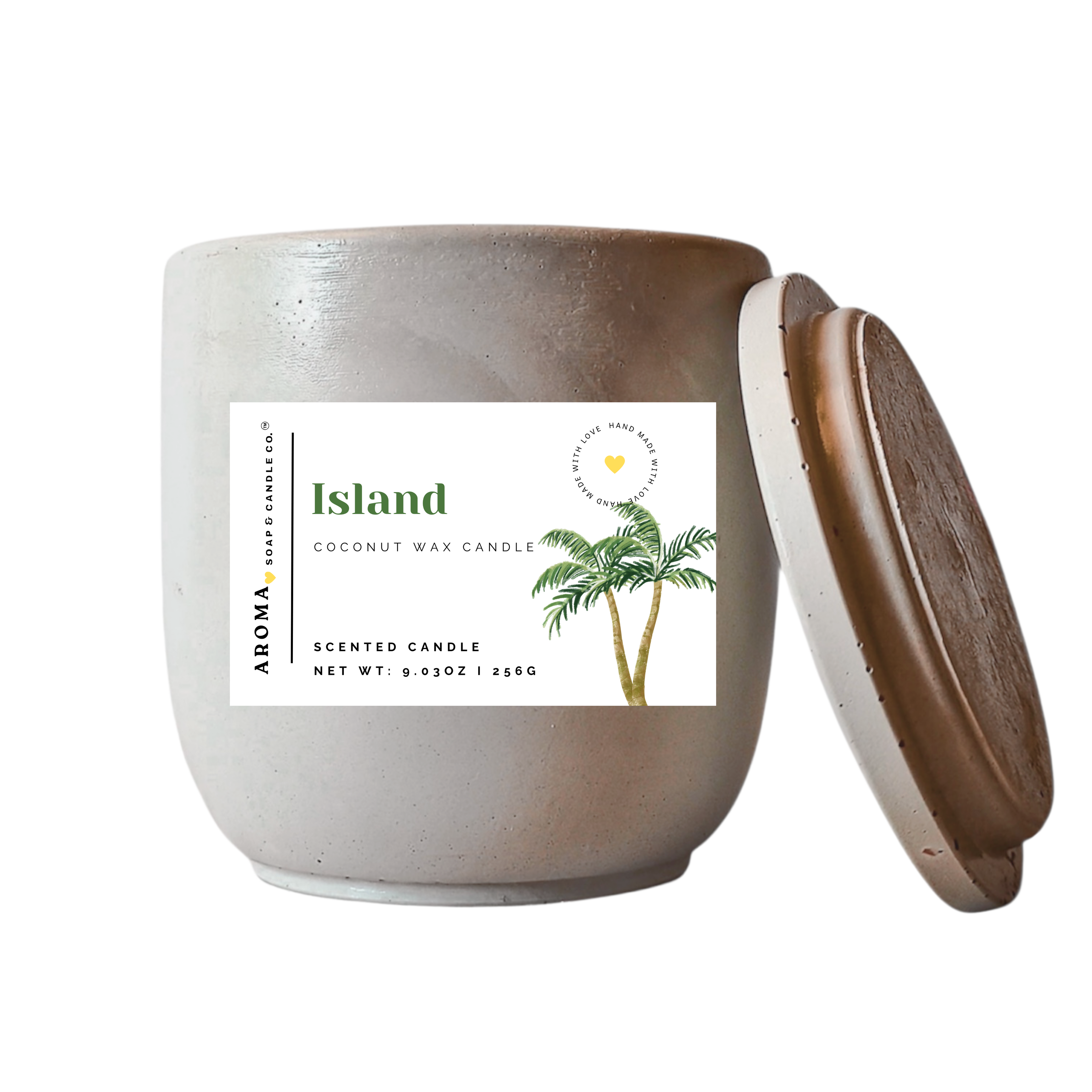Island Concrete Jar Candle