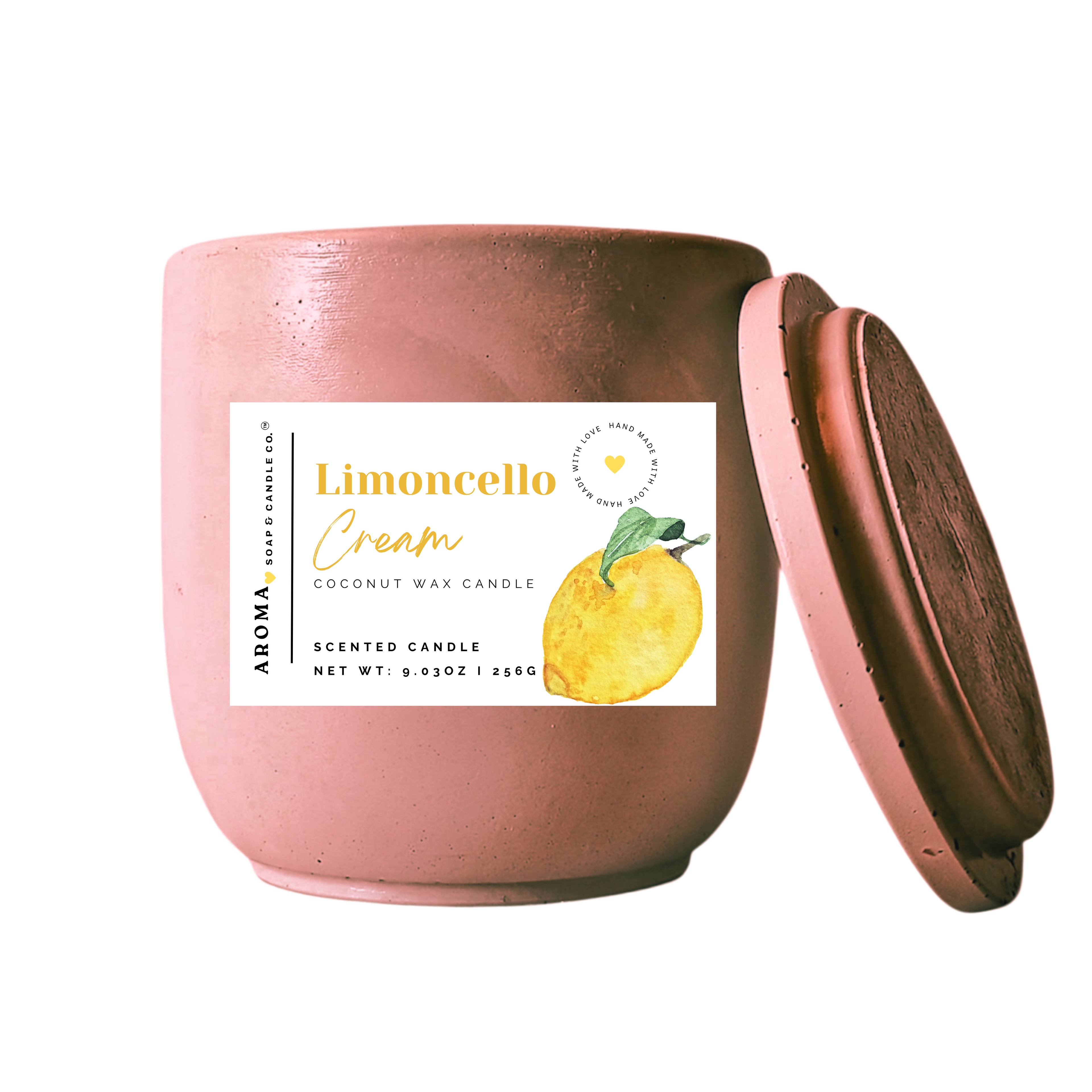 Limoncello Cream Concrete Jar Candle
