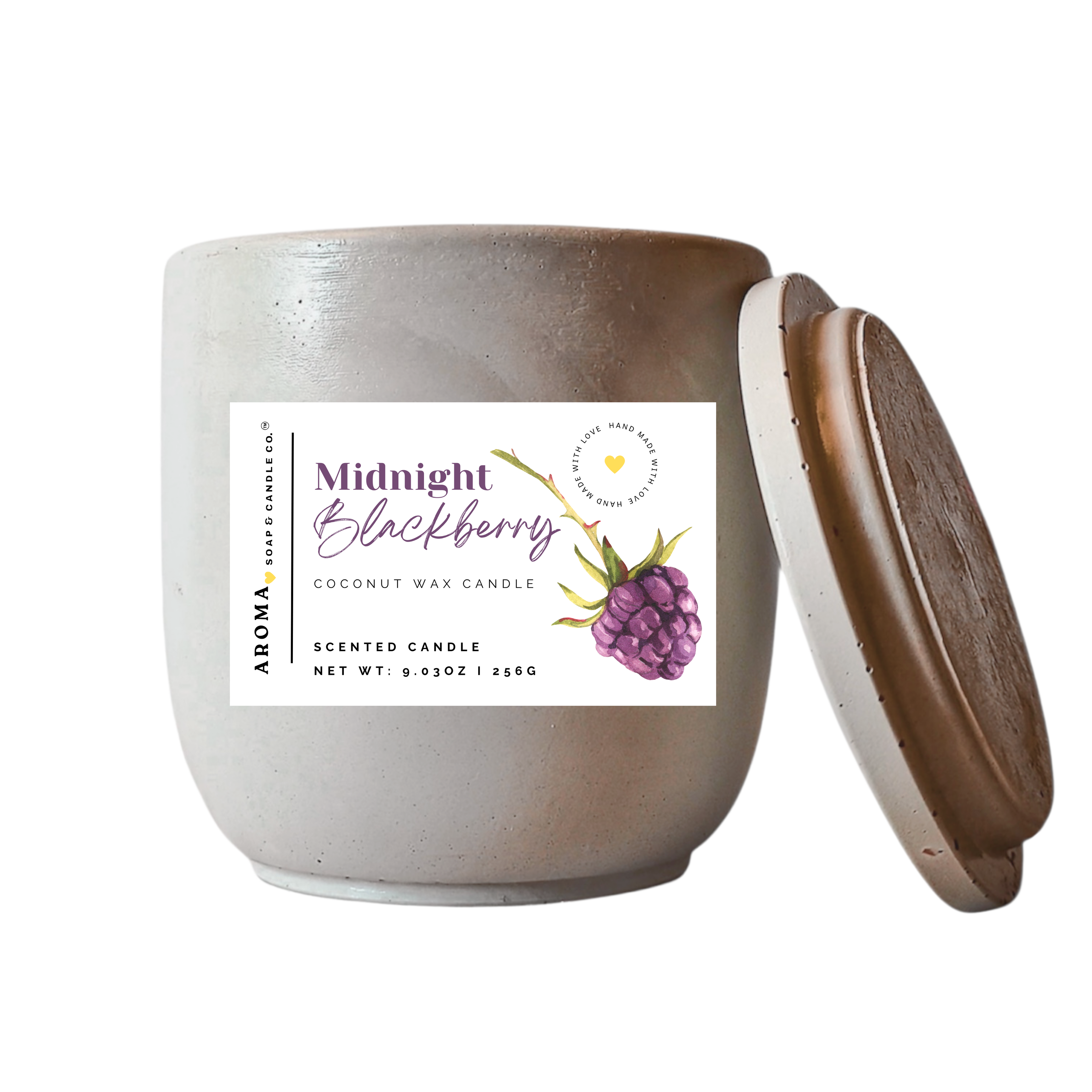 Midnight Blackberry Concrete Jar Candle