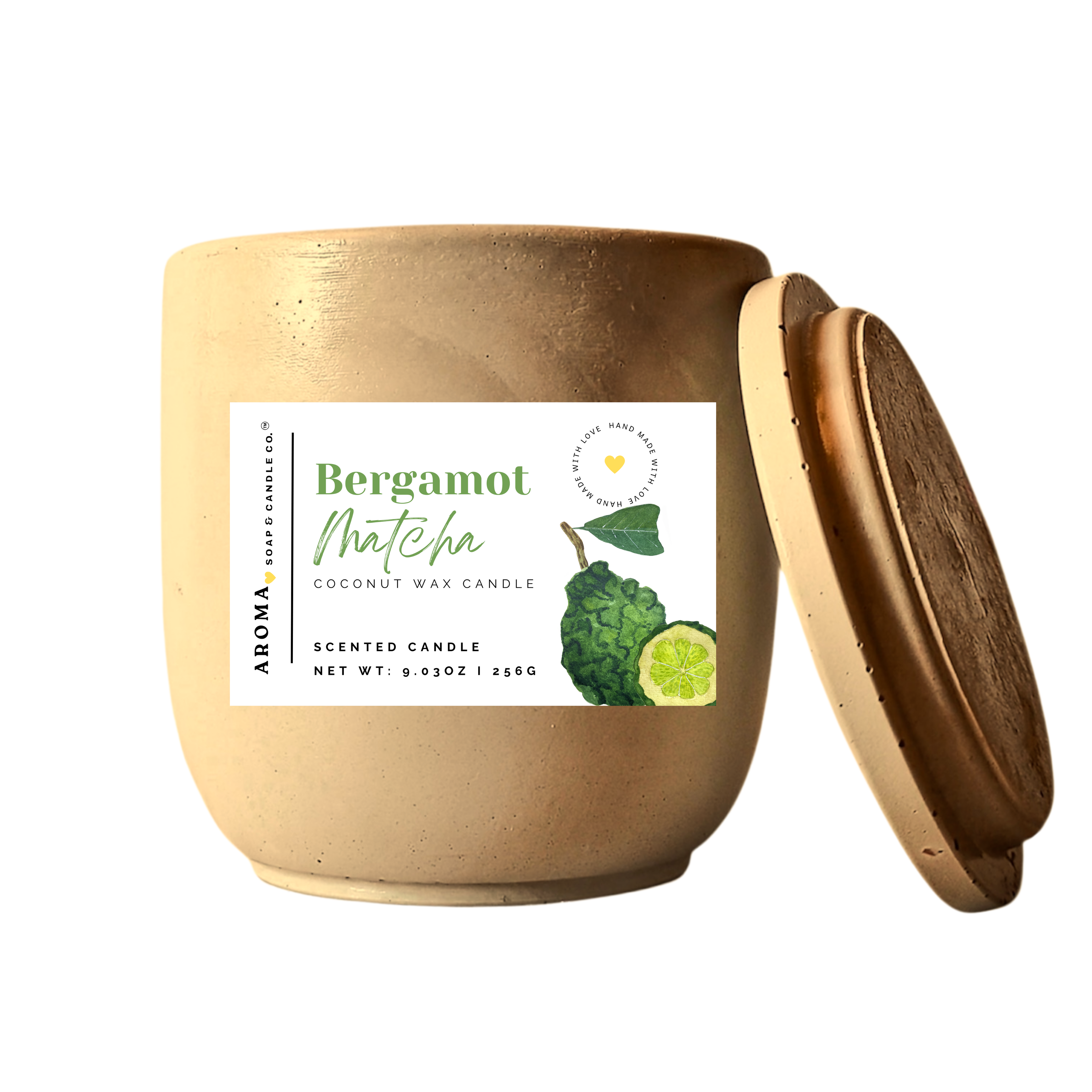 Bergamot Matcha Concrete Jar Candle
