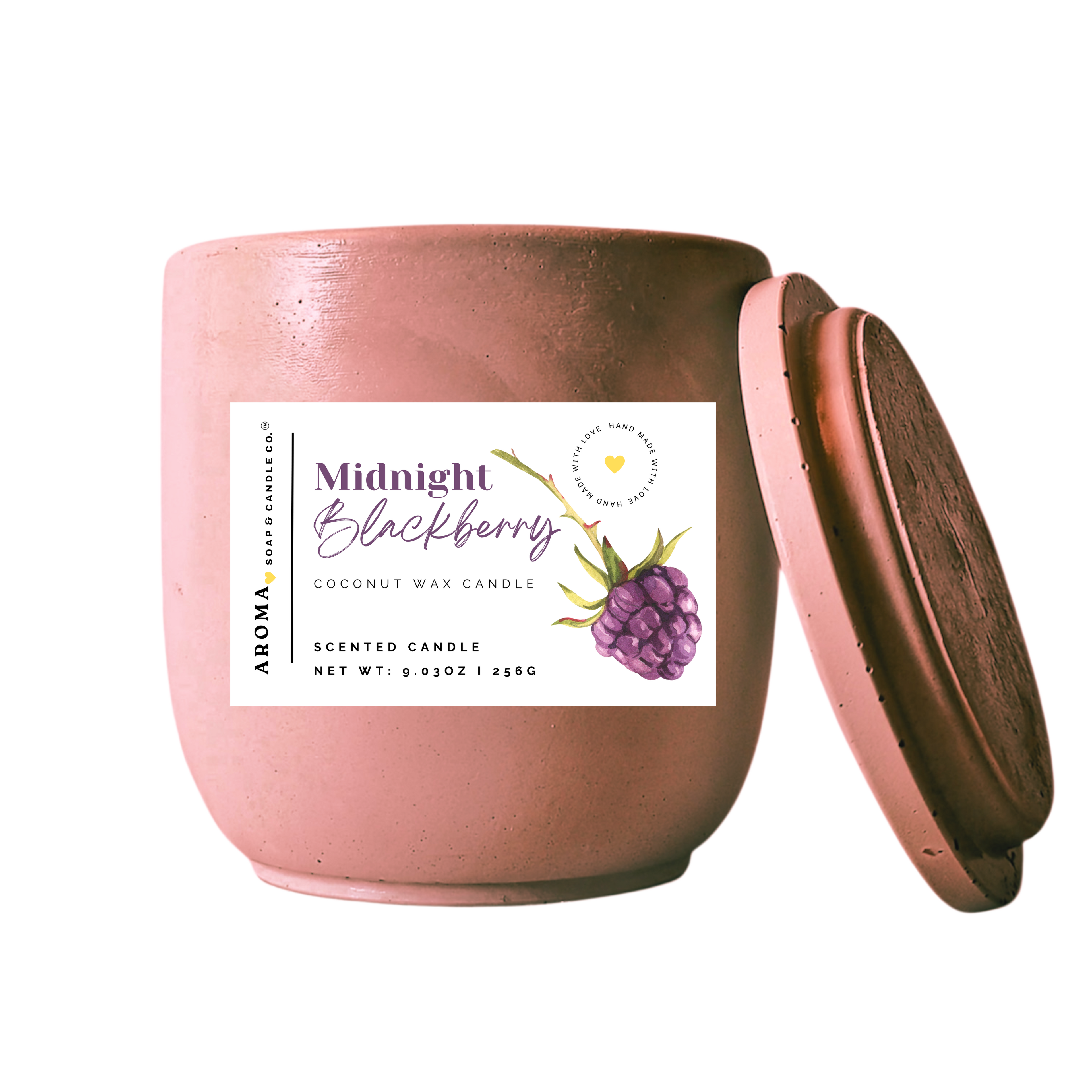 Midnight Blackberry Concrete Jar Candle