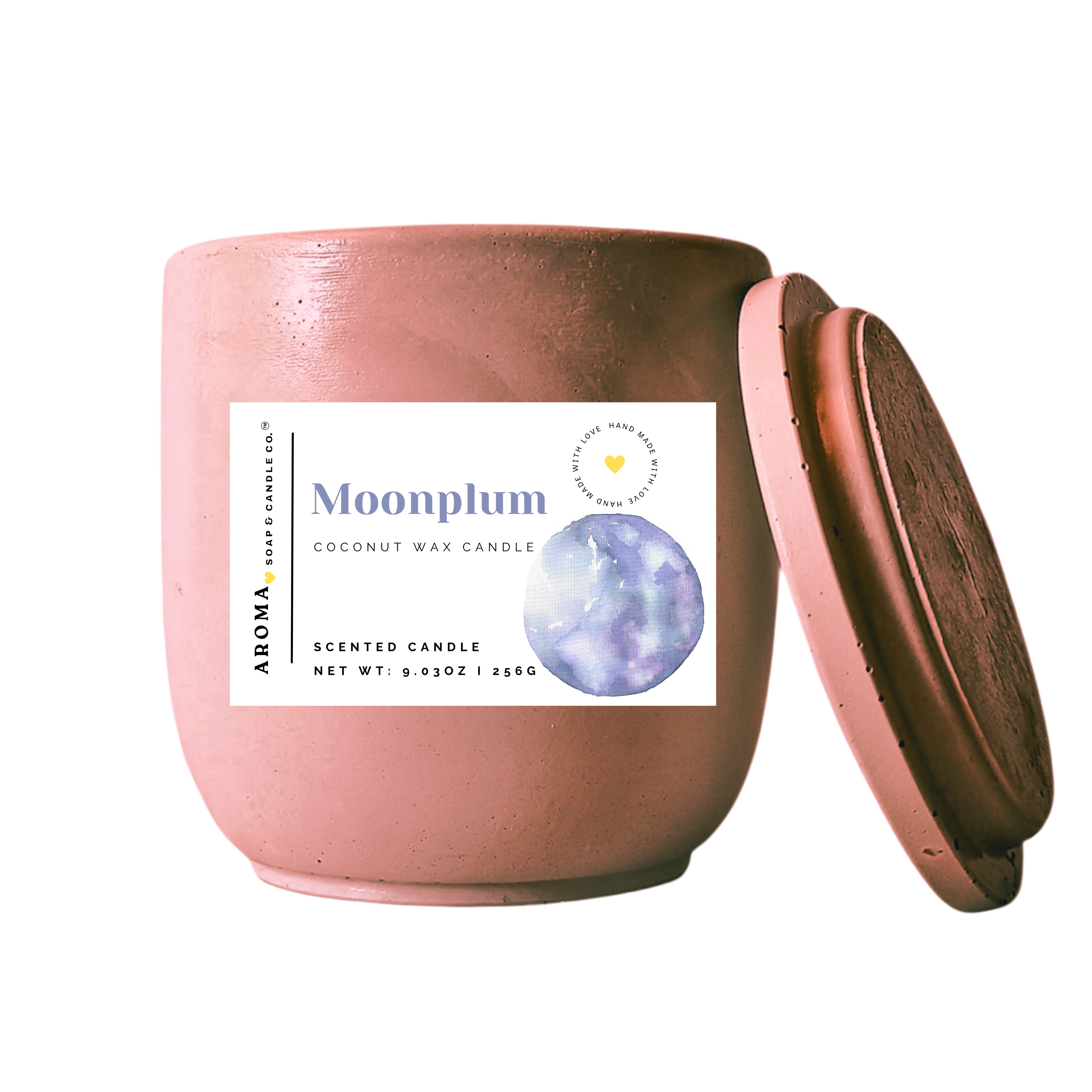 Moonplum Concrete Jar Candle
