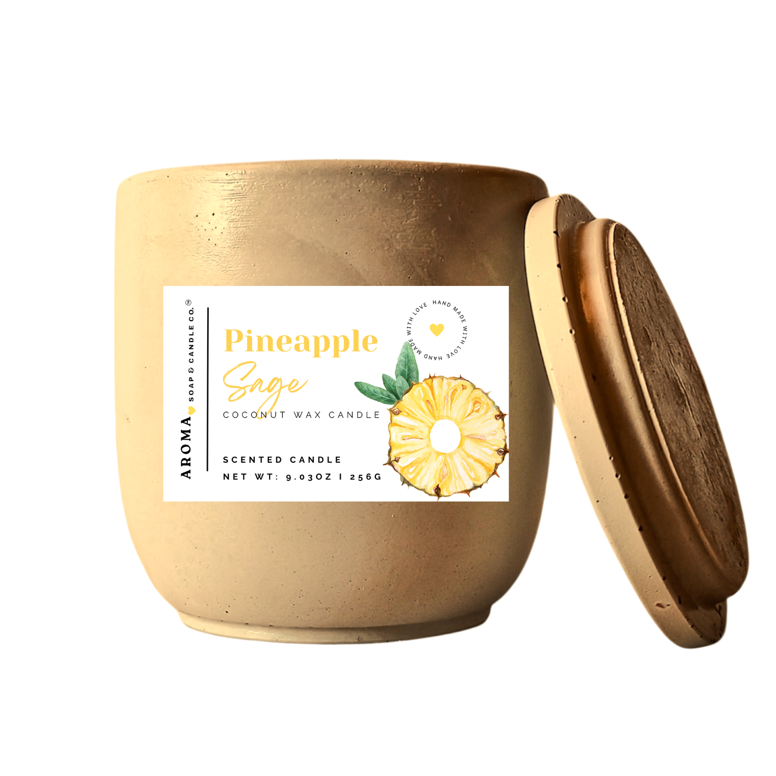 Pineapple Sage Concrete Jar Candle