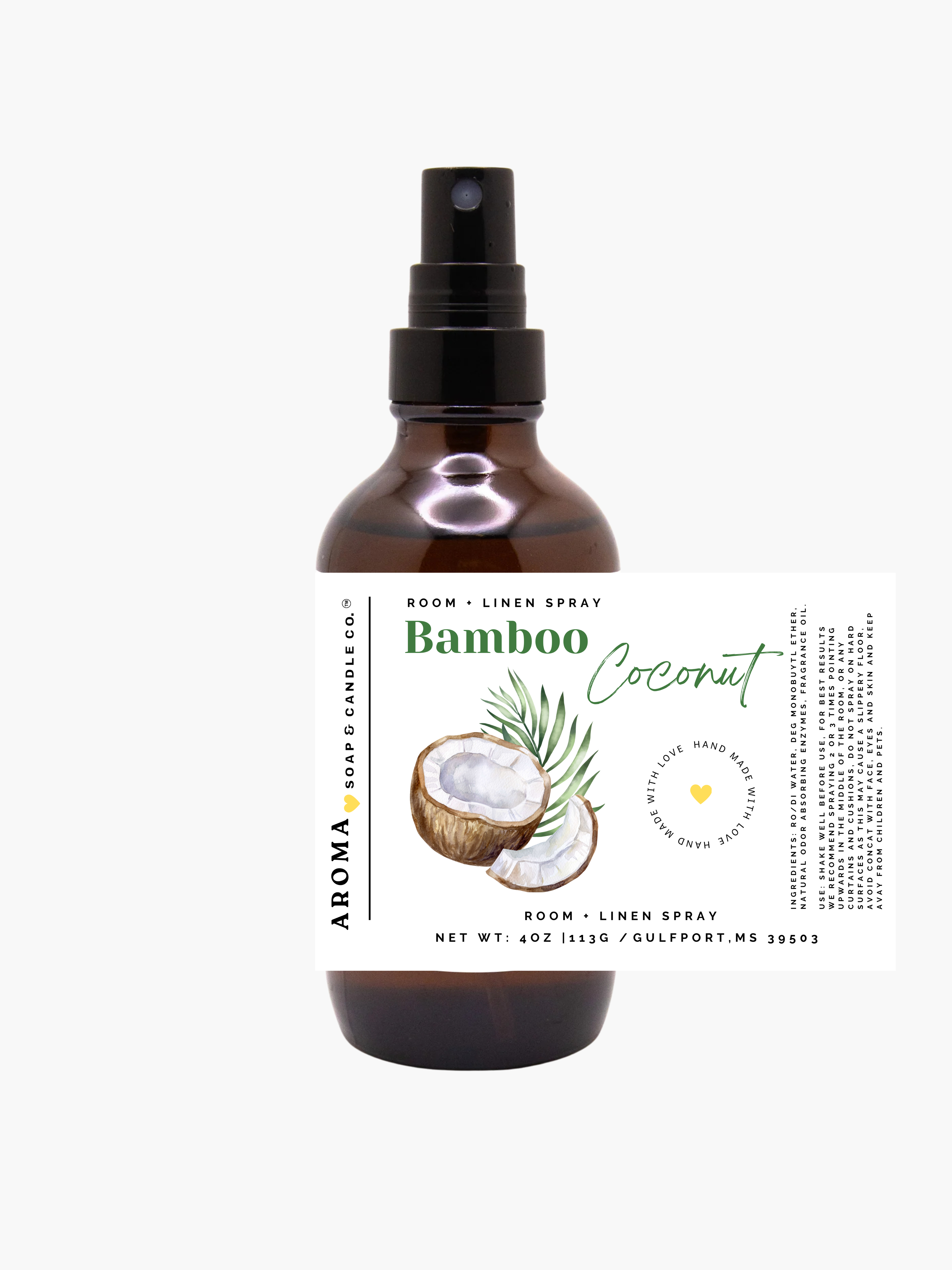 Bamboo Coconut Room + Linen Spray