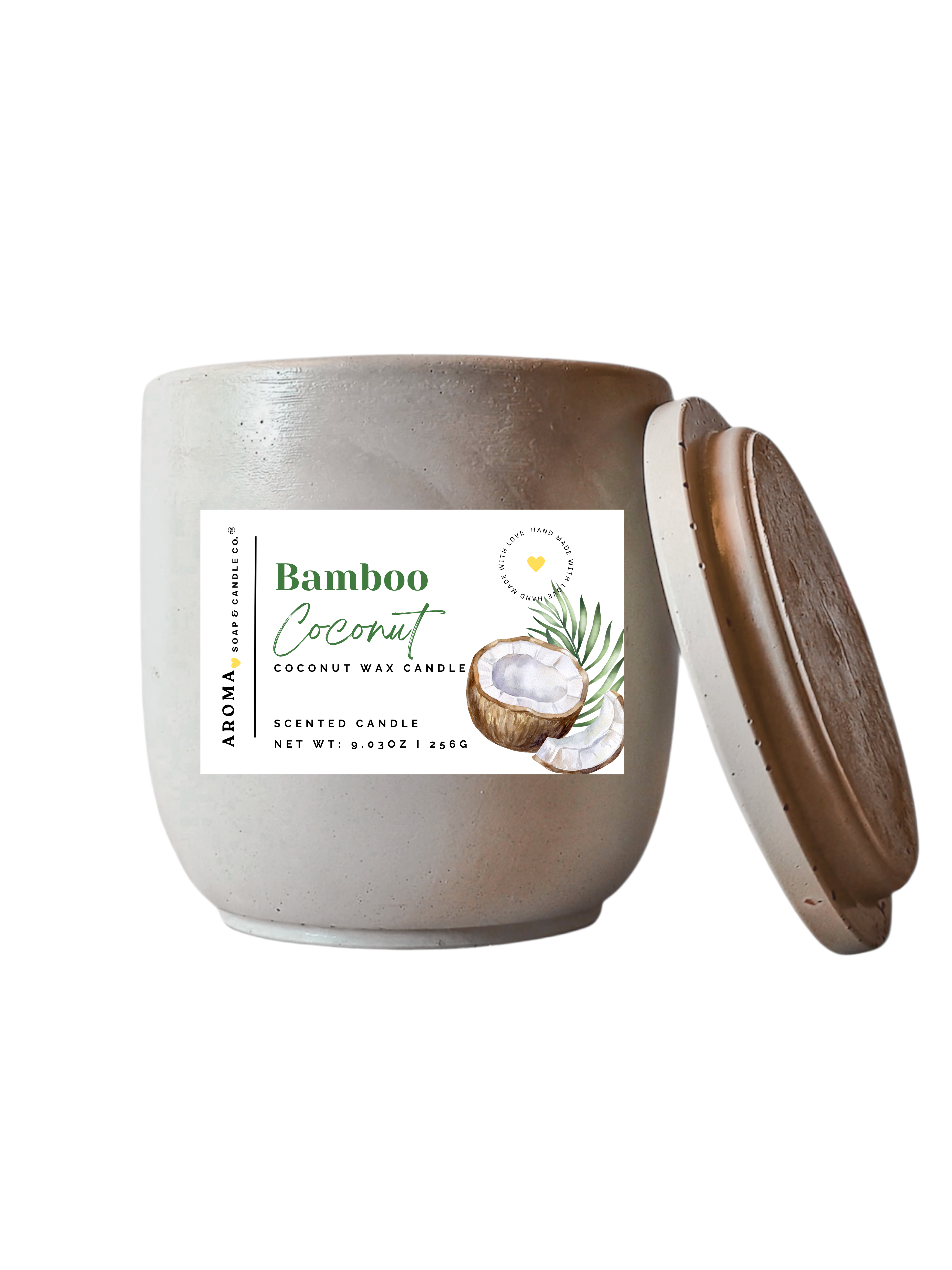 Bamboo Coconut – Signature Concrete Jar Candle