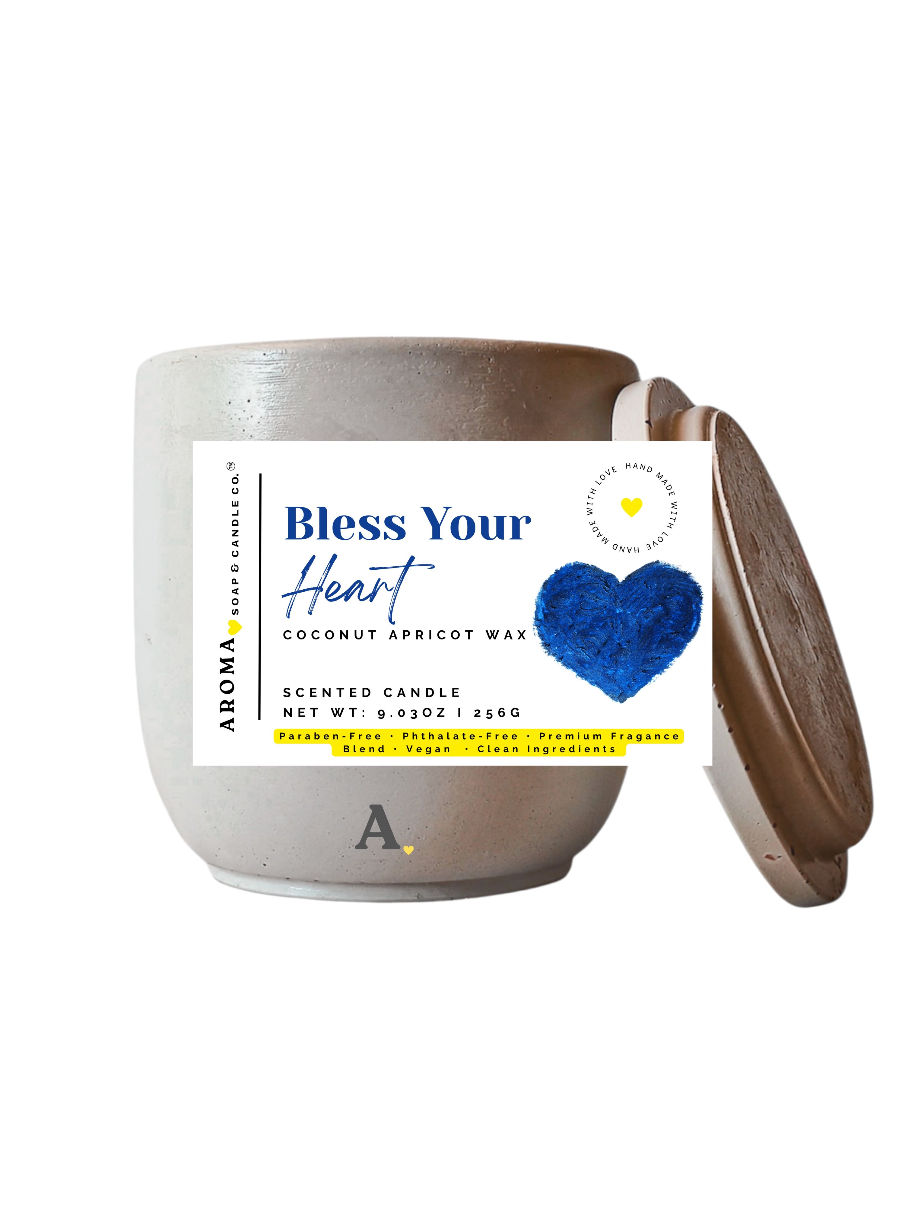 Bless Your Heart Signature Concrete Candle