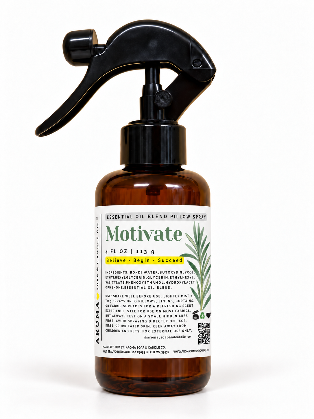 Motivate – Essential Oil Blend Pillow Spray