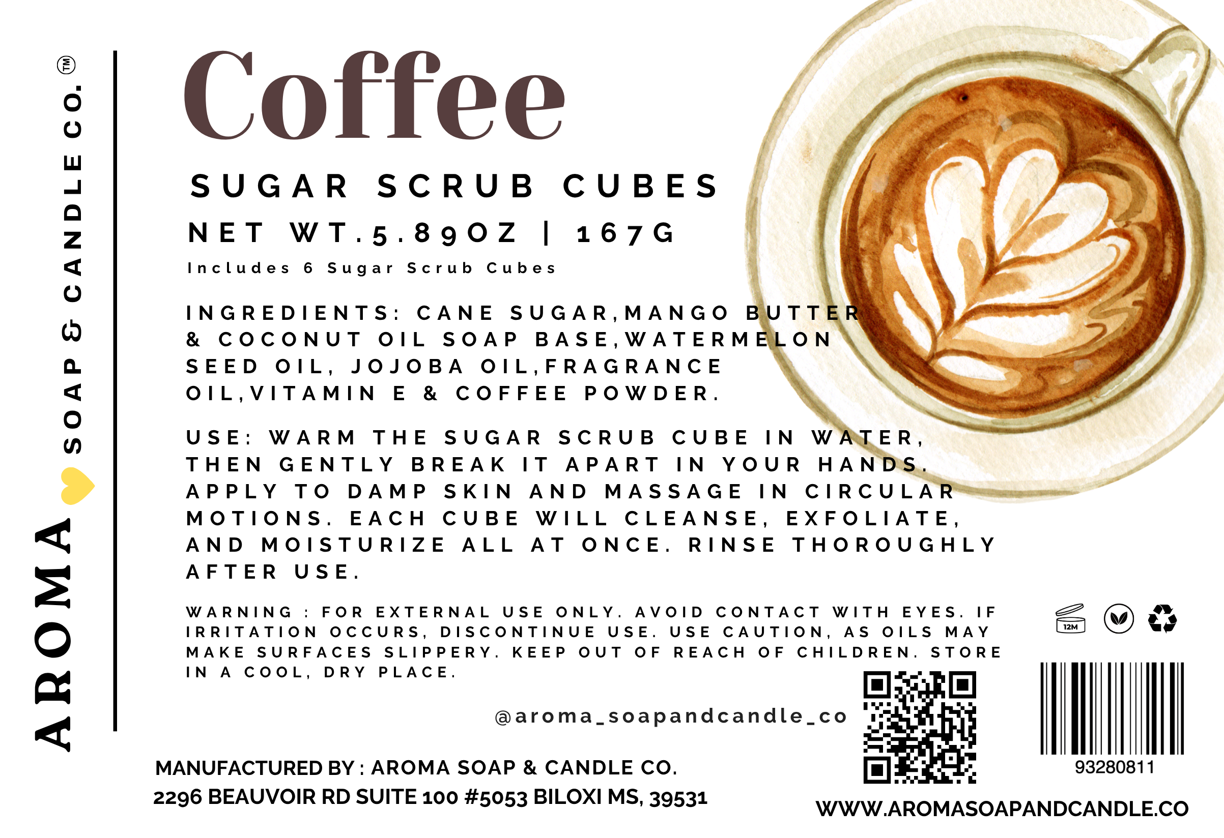 Coffee Sugar Scrub Cubes