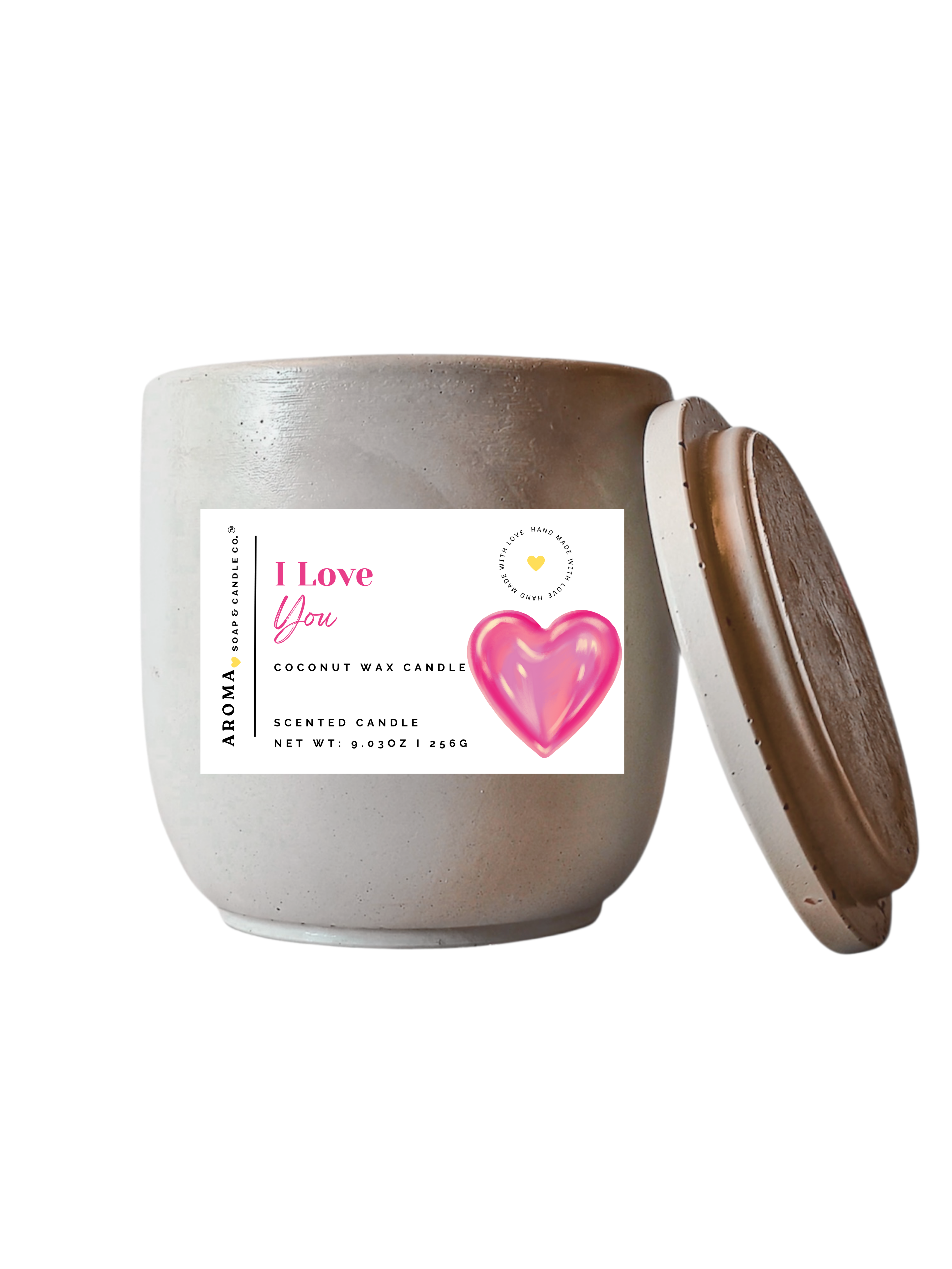 I Love You - Signature Concrete Jar Candle