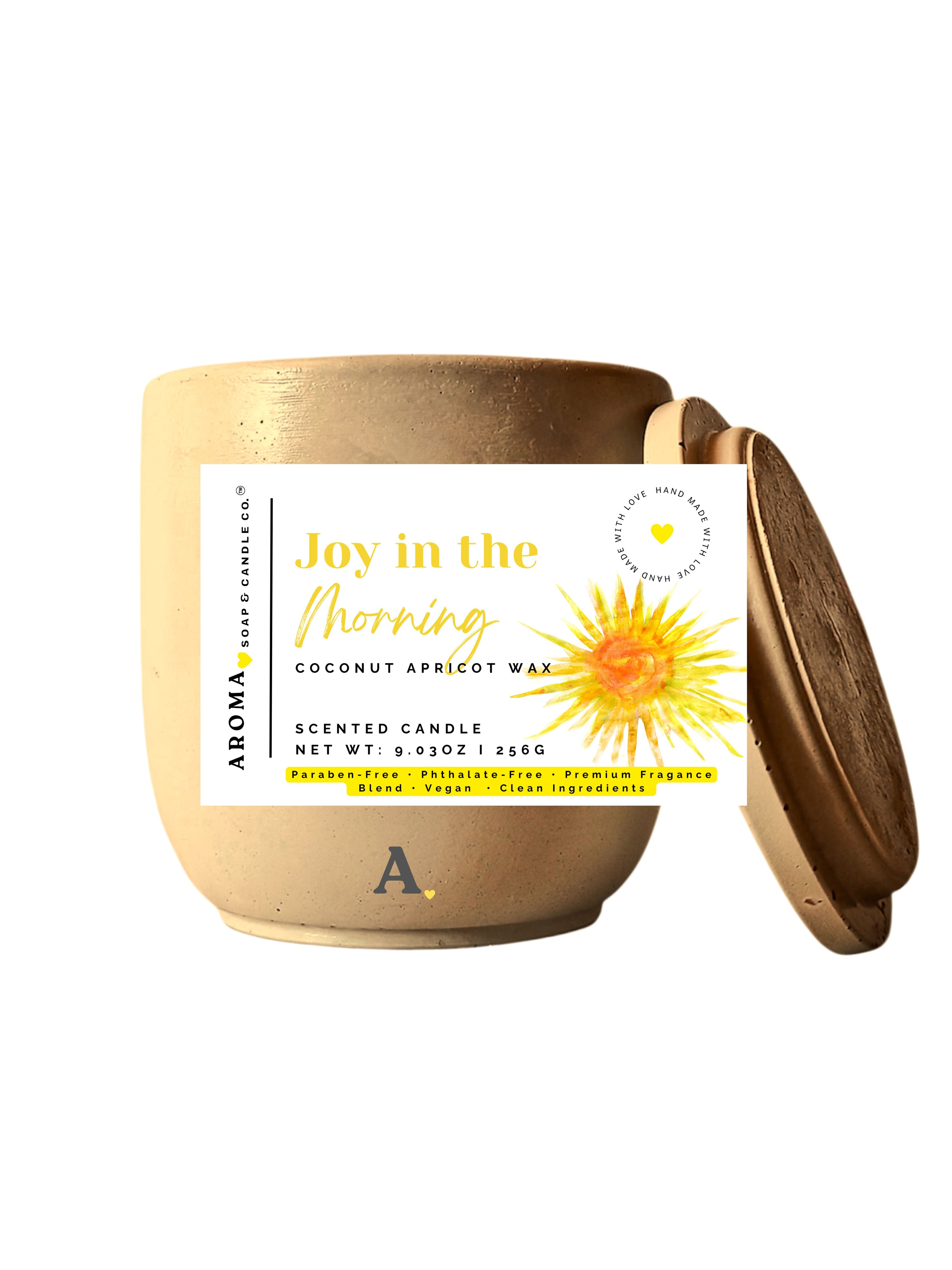 Joy in the Morning Signature Concrete Candle