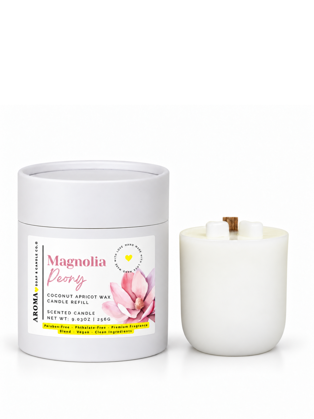Magnolia Peony - Signature Concrete Candle Wax Refill