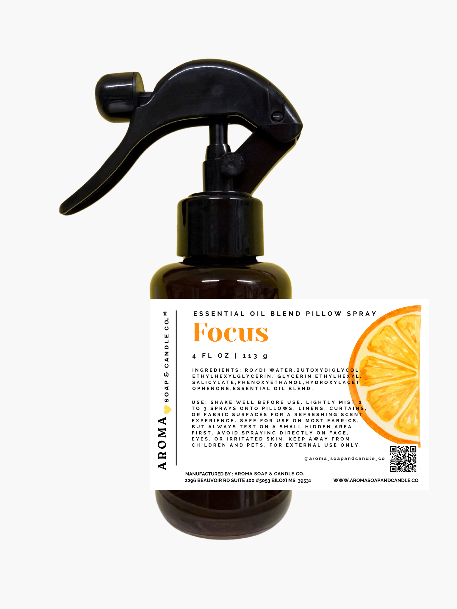 Focus - Essential Oil Blend Pillow Spray