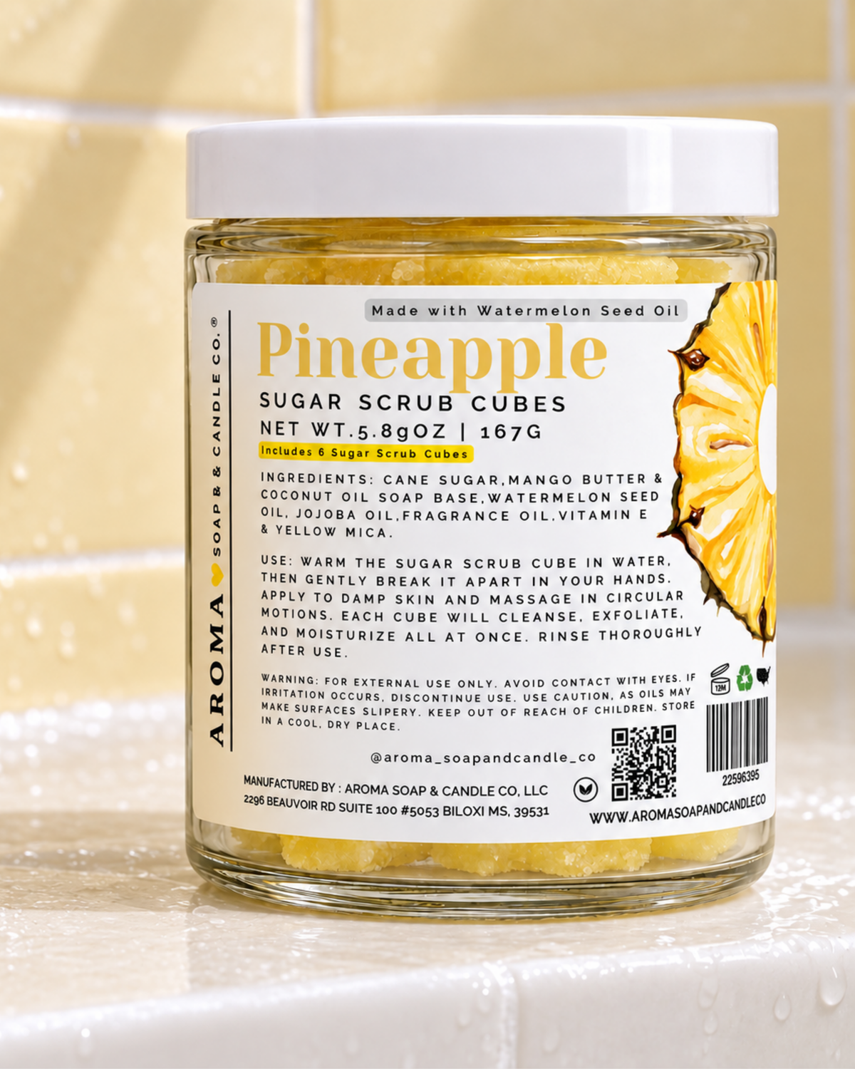 Pineapple Sugar Scrub Cubes