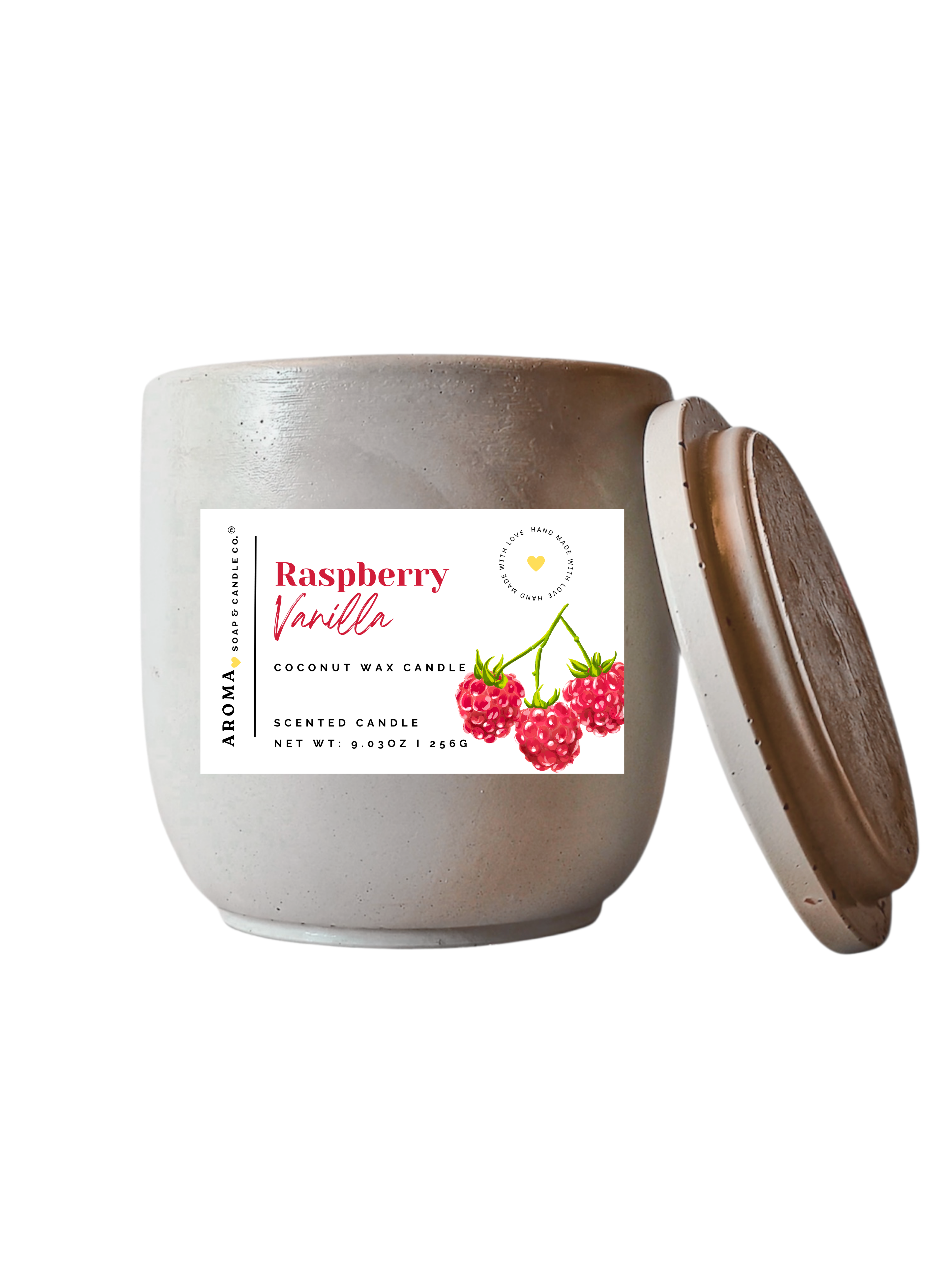 Raspberry Vanilla - Signature Concrete Jar Candle