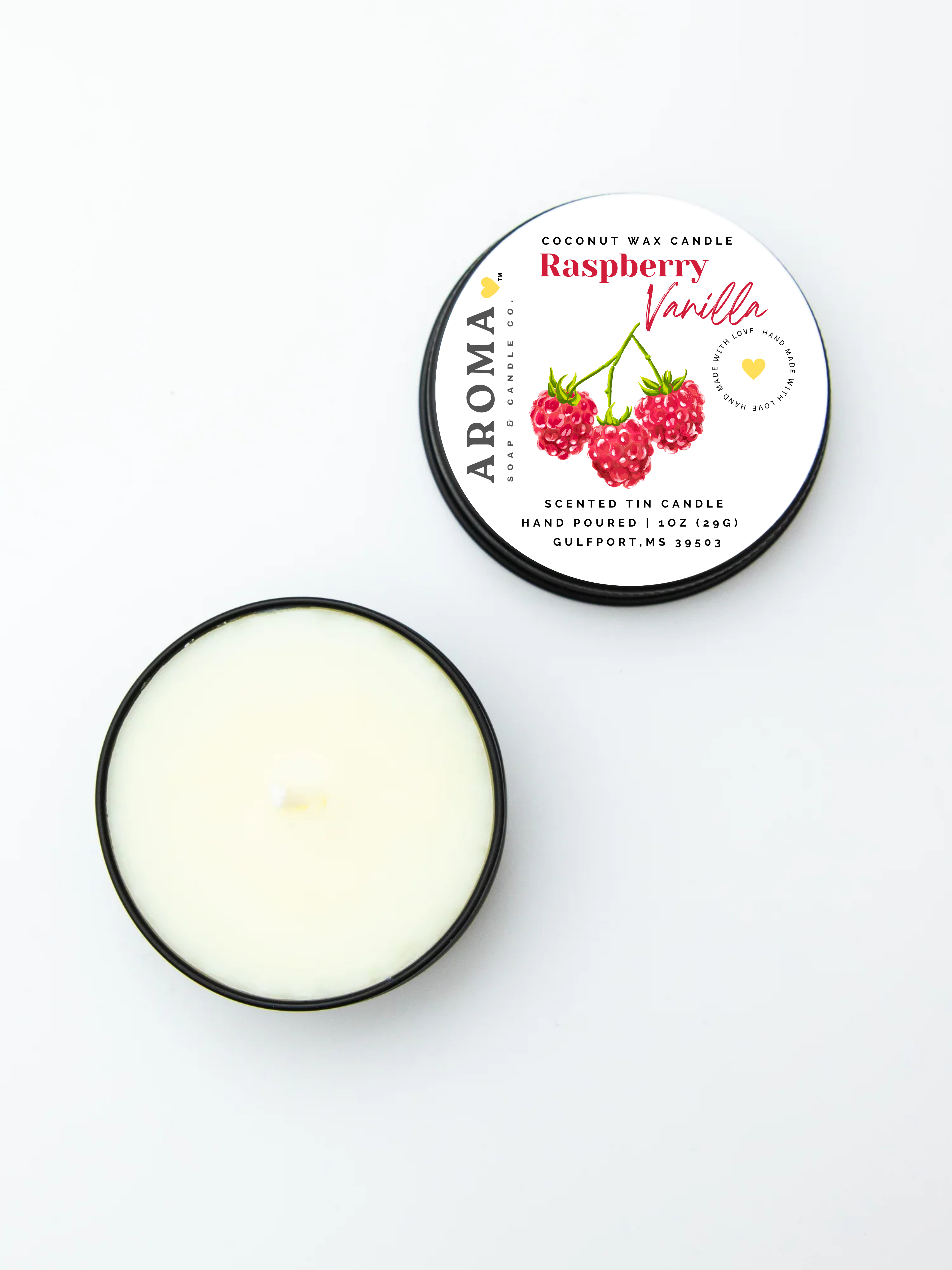 Raspberry Vanilla Trial Size Candle - 1 oz