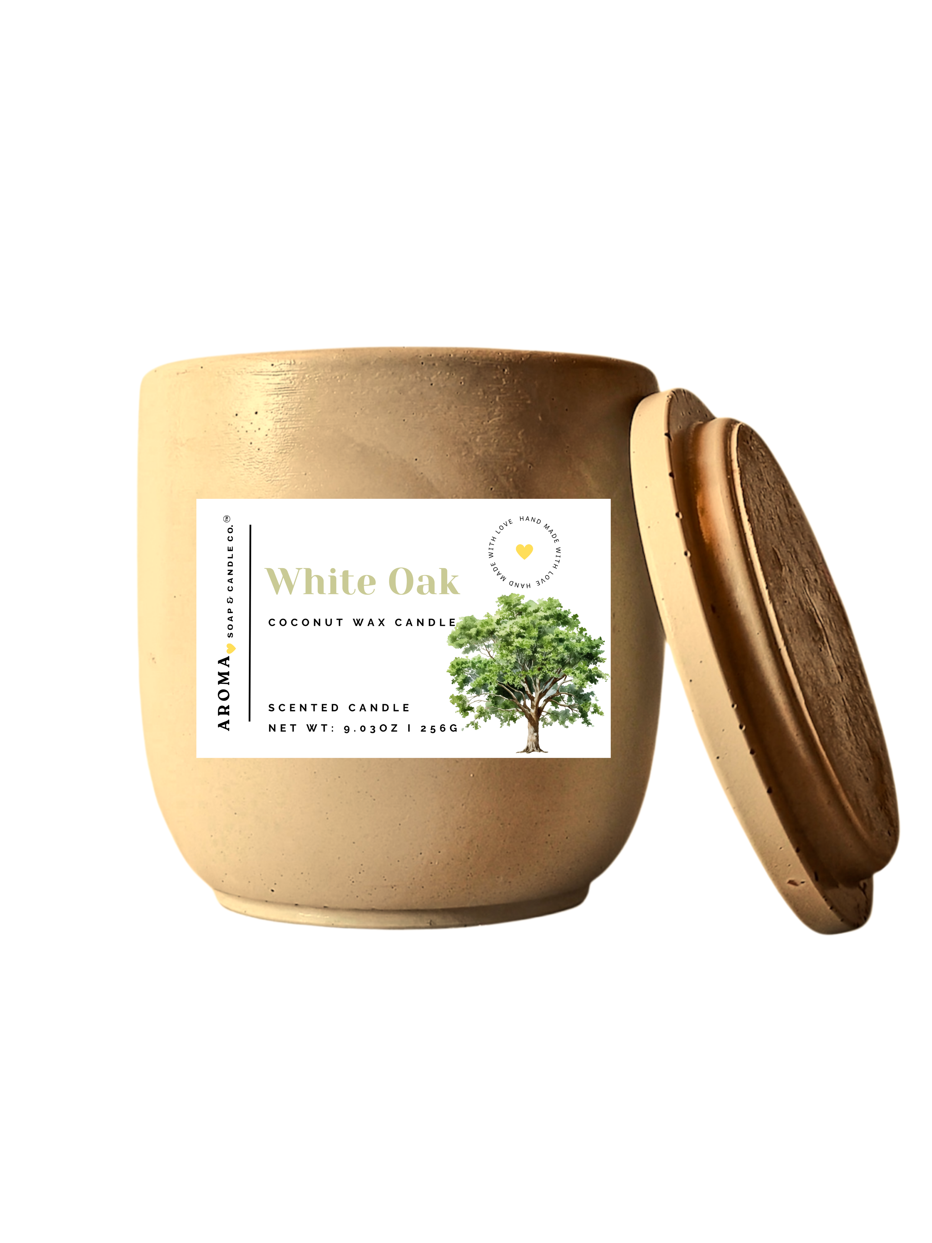 White Oak - Signature Concrete Candle Jar
