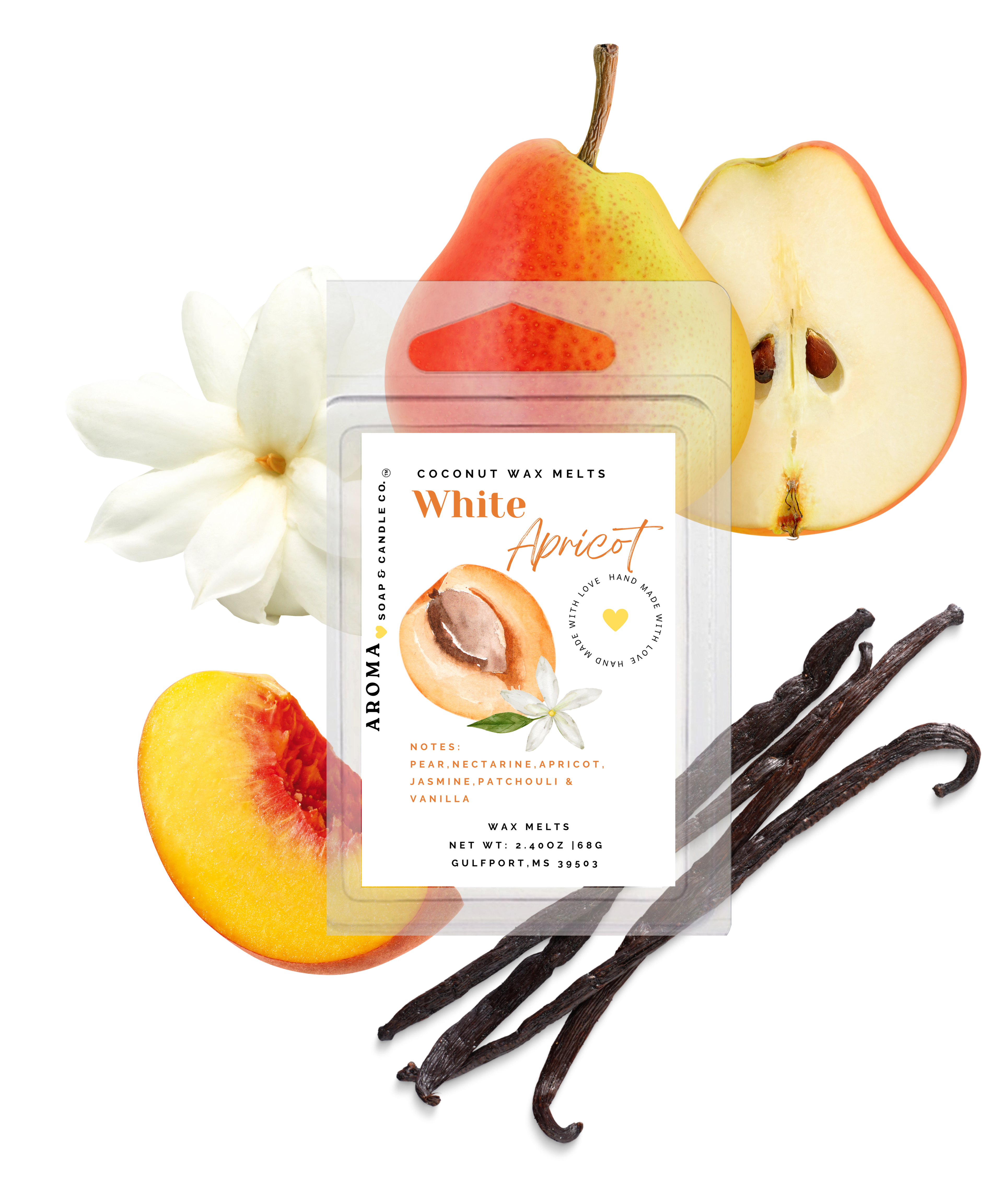 White Apricot Wax Melt