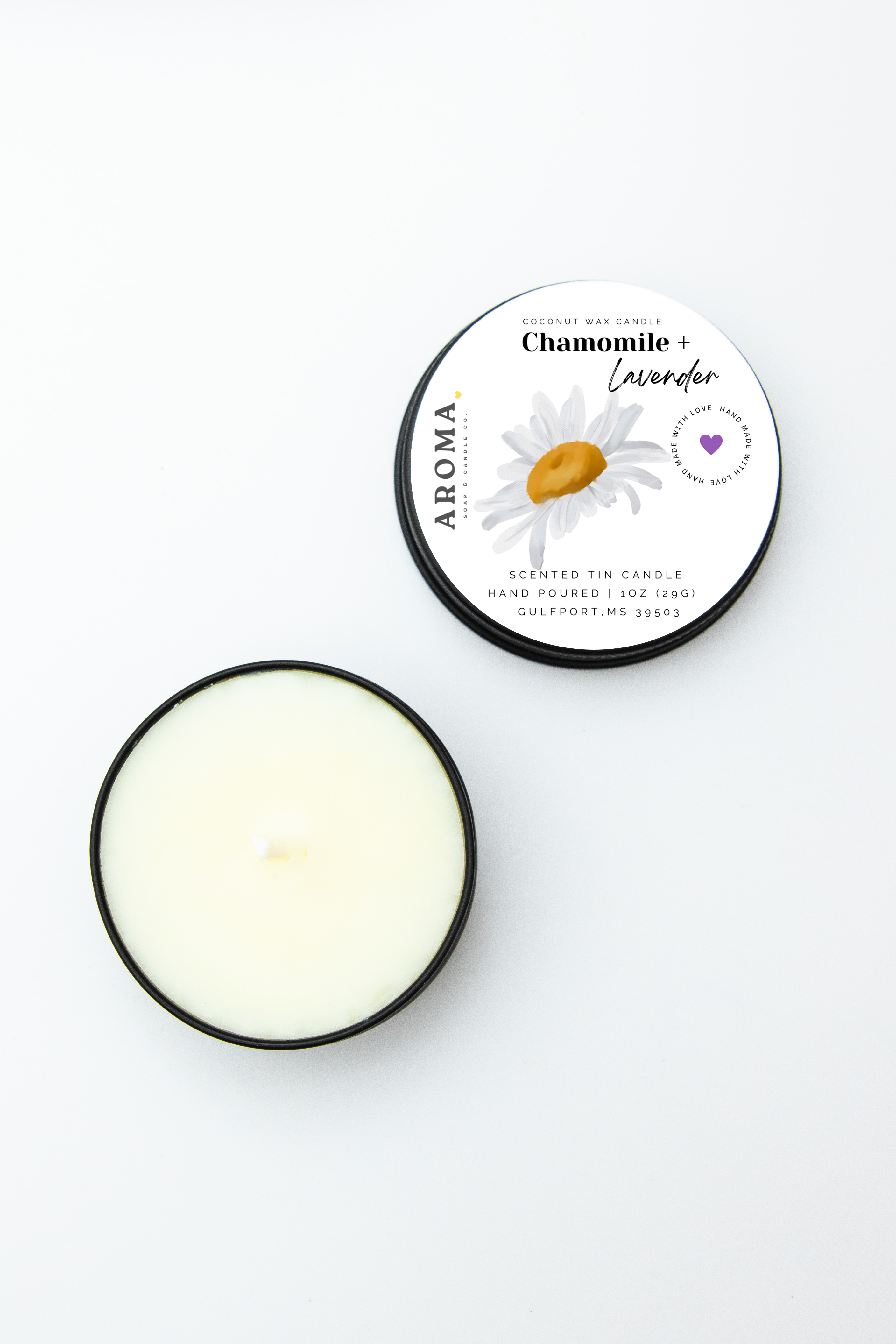 Chamomile + Lavender Sample Tin Candle