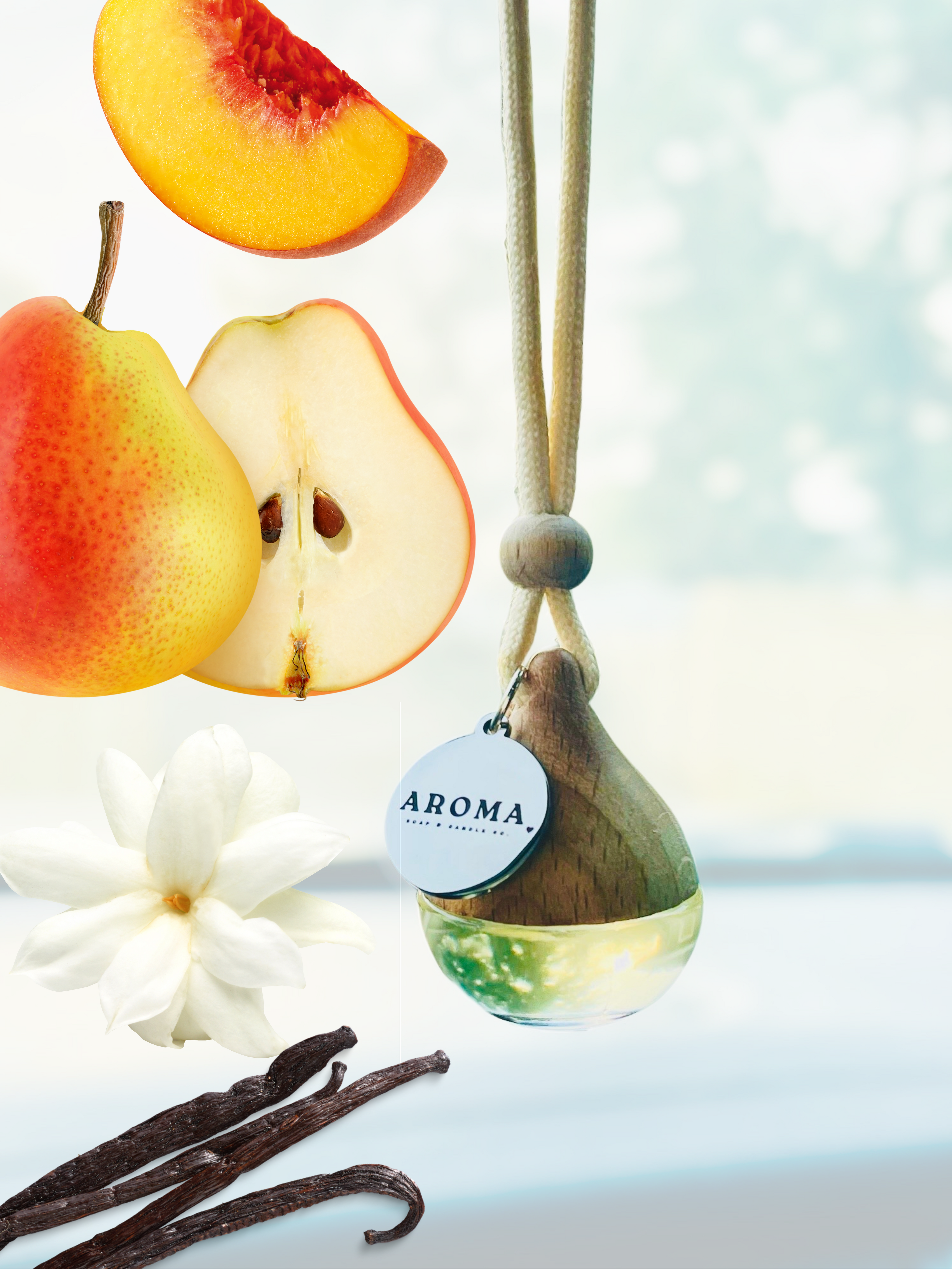 White Apricot Car Diffuser