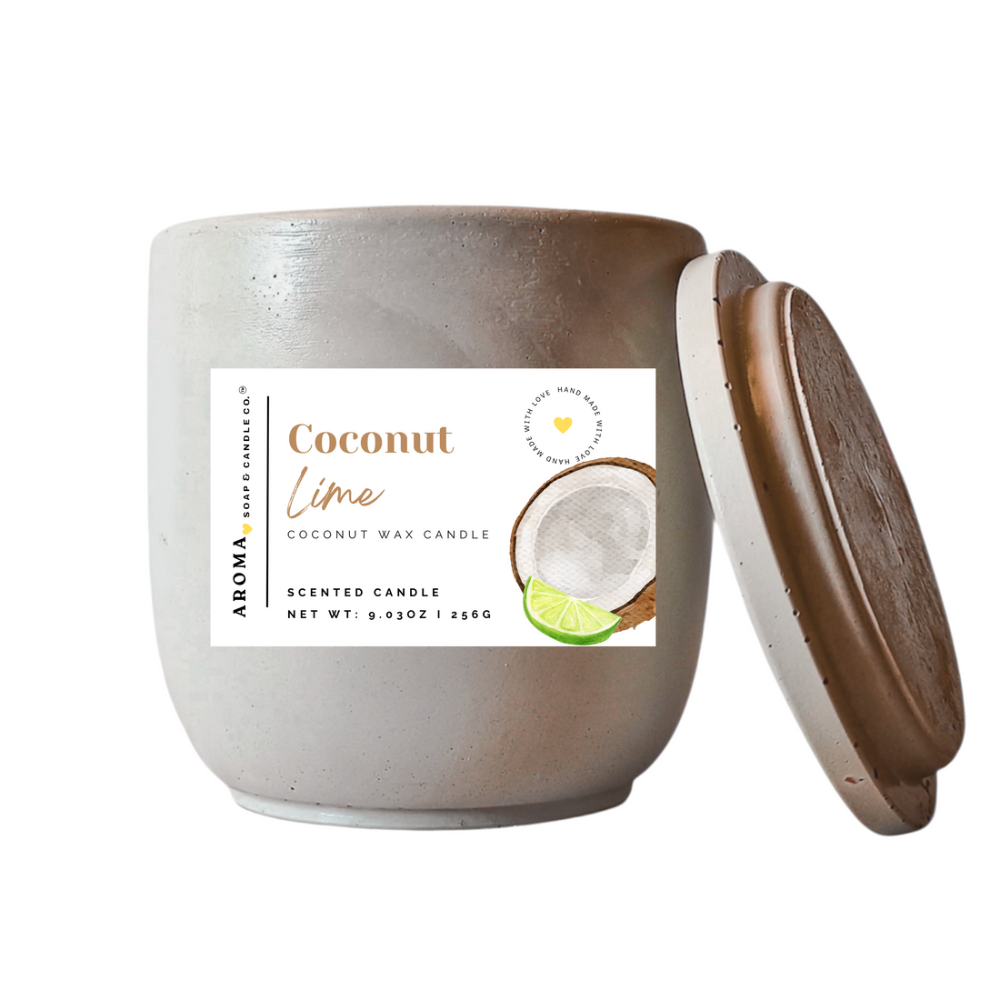 Coconut Lime Concrete Jar Candle
