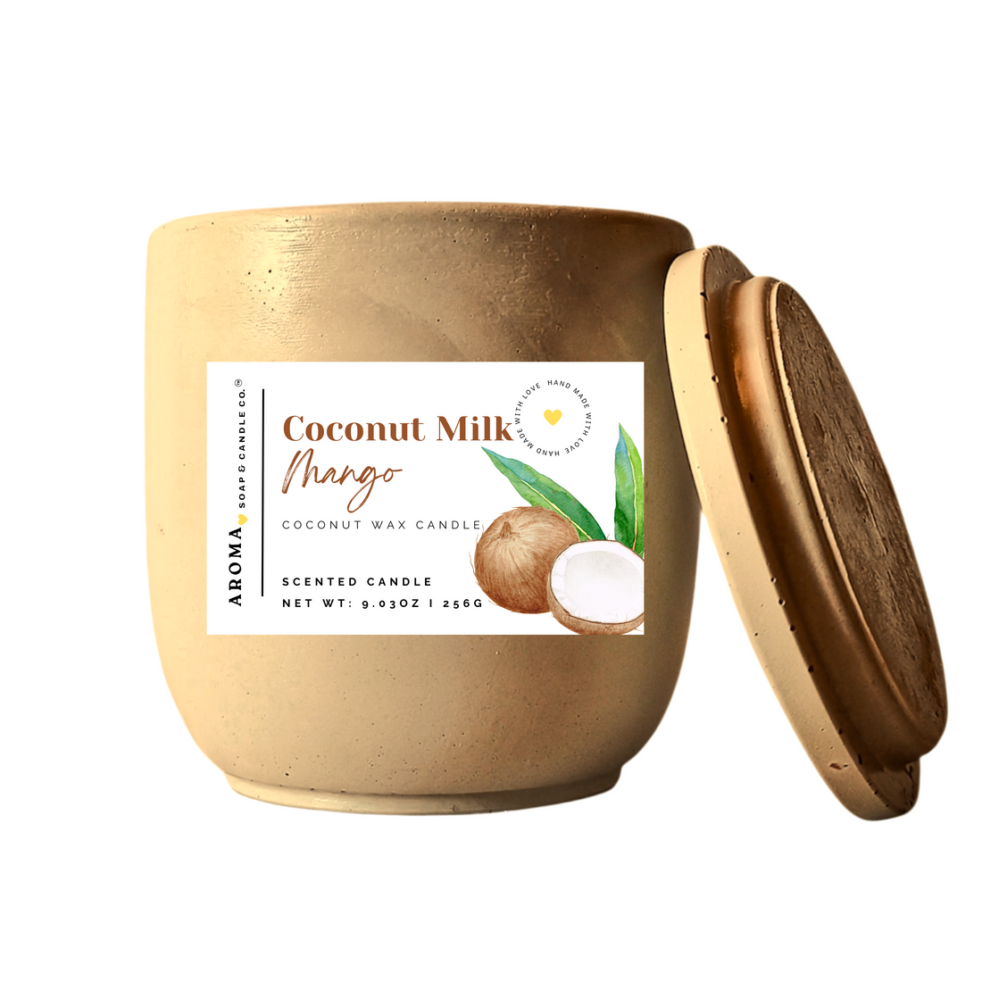Coconut Milk Mango Concrete Jar Candle