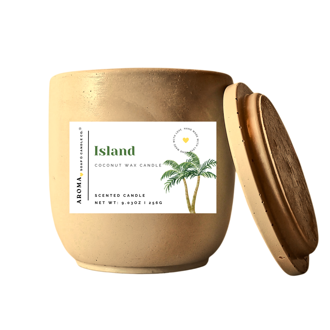 Island Concrete Jar Candle