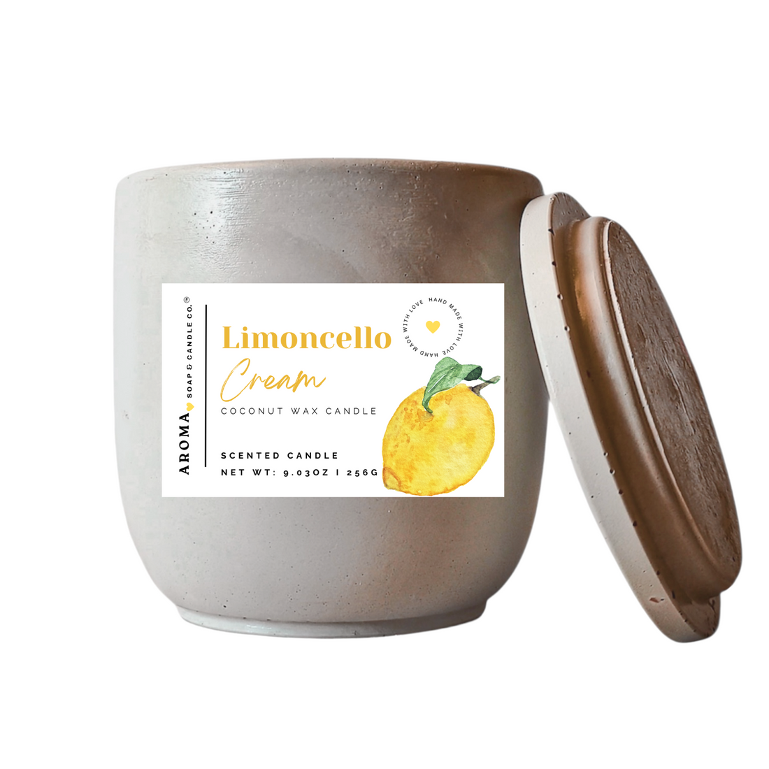 Limoncello Cream Concrete Jar Candle