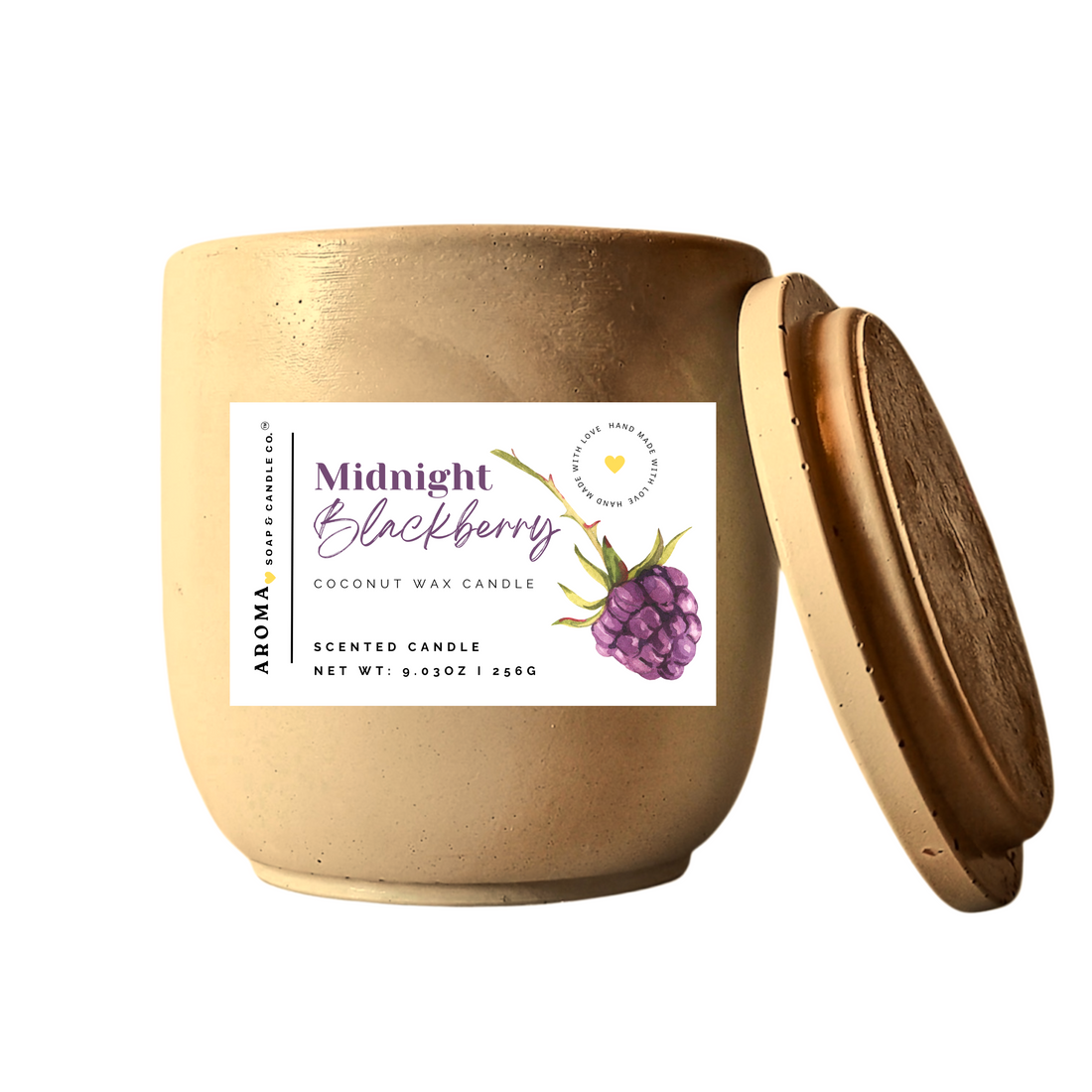 Midnight Blackberry Concrete Jar Candle