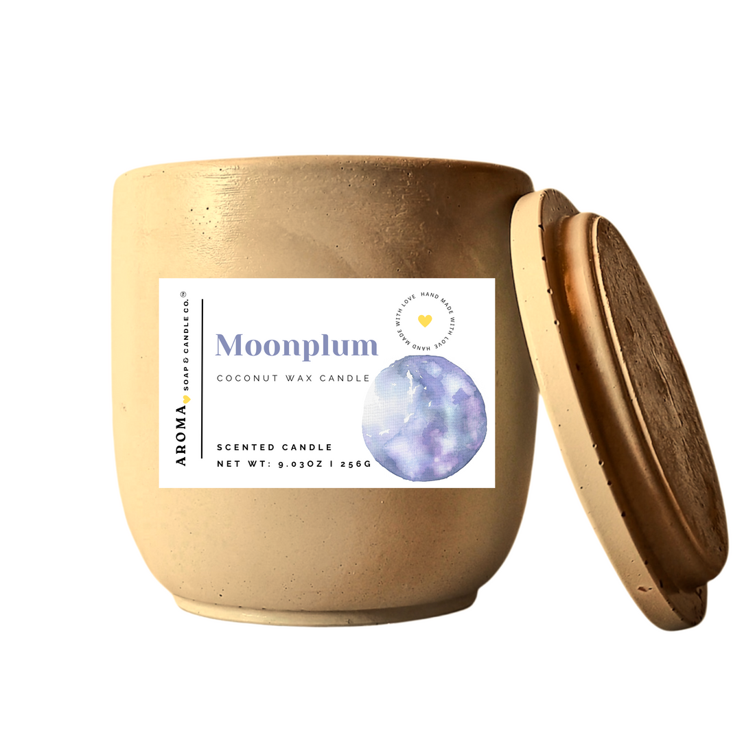 Moonplum Concrete Jar Candle