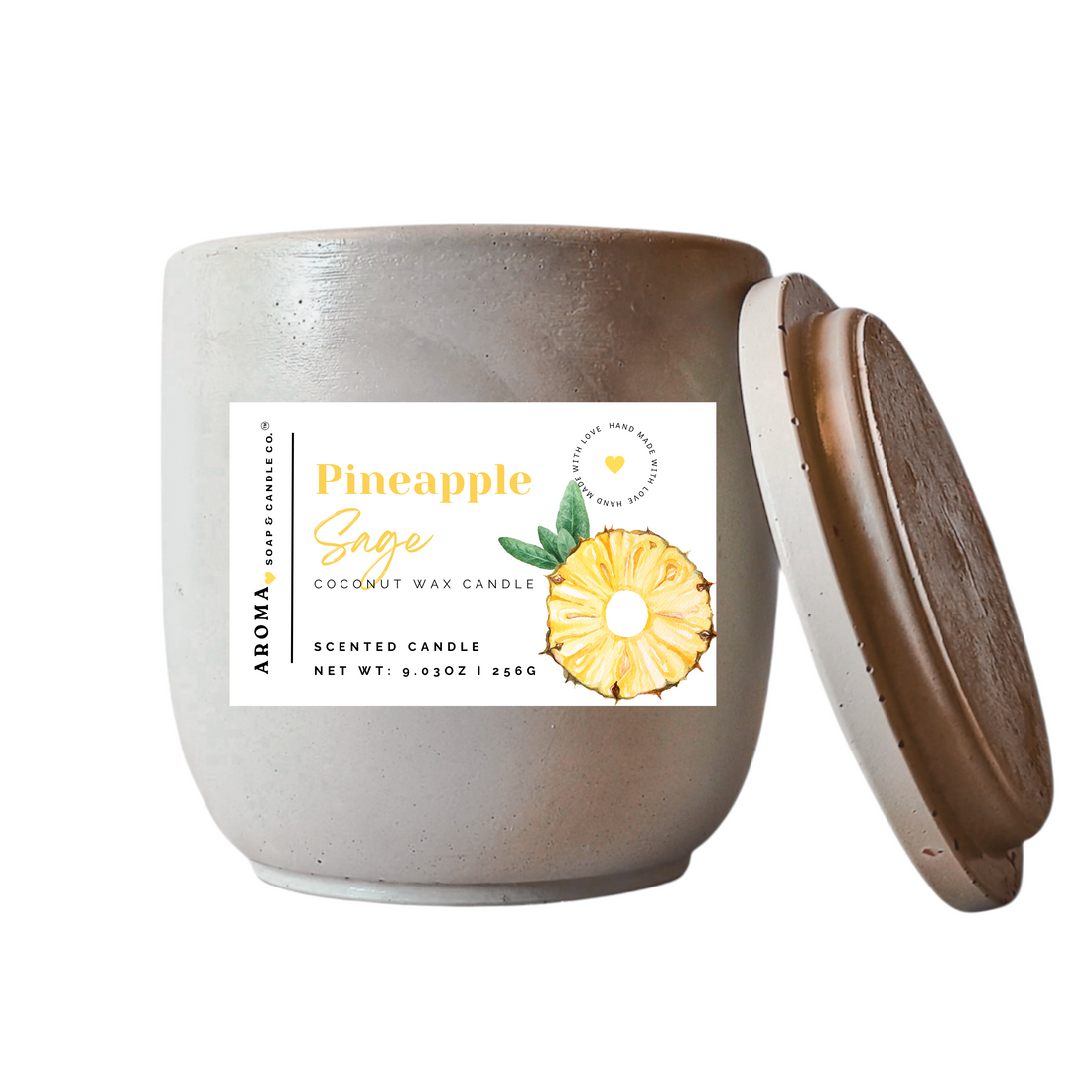 Pineapple Sage Concrete Jar Candle