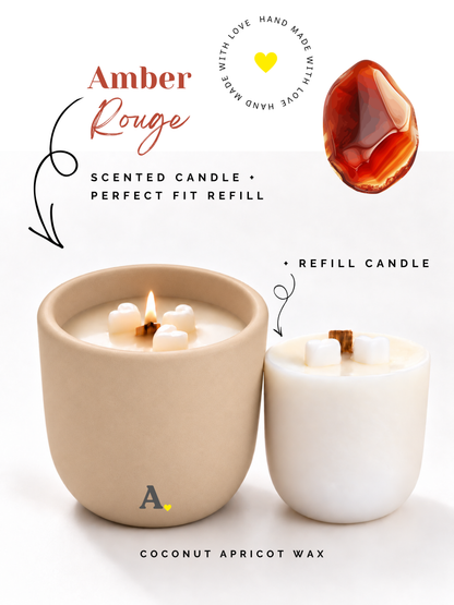 Amber Rouge™ — More Than a Candle Bundle | Candle + Refill