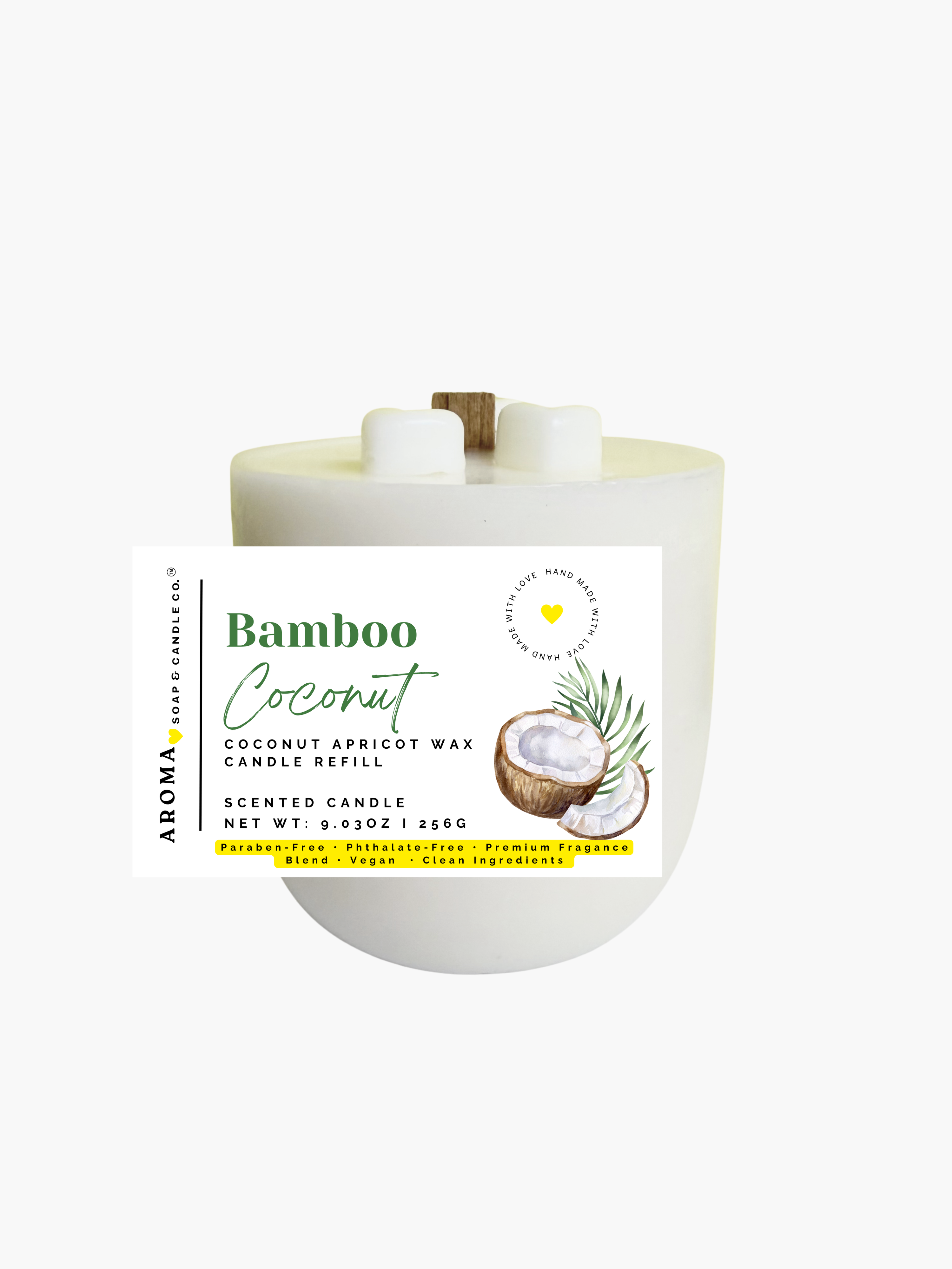 Bamboo Coconut™ - Signature Concrete Candle Wax Refill