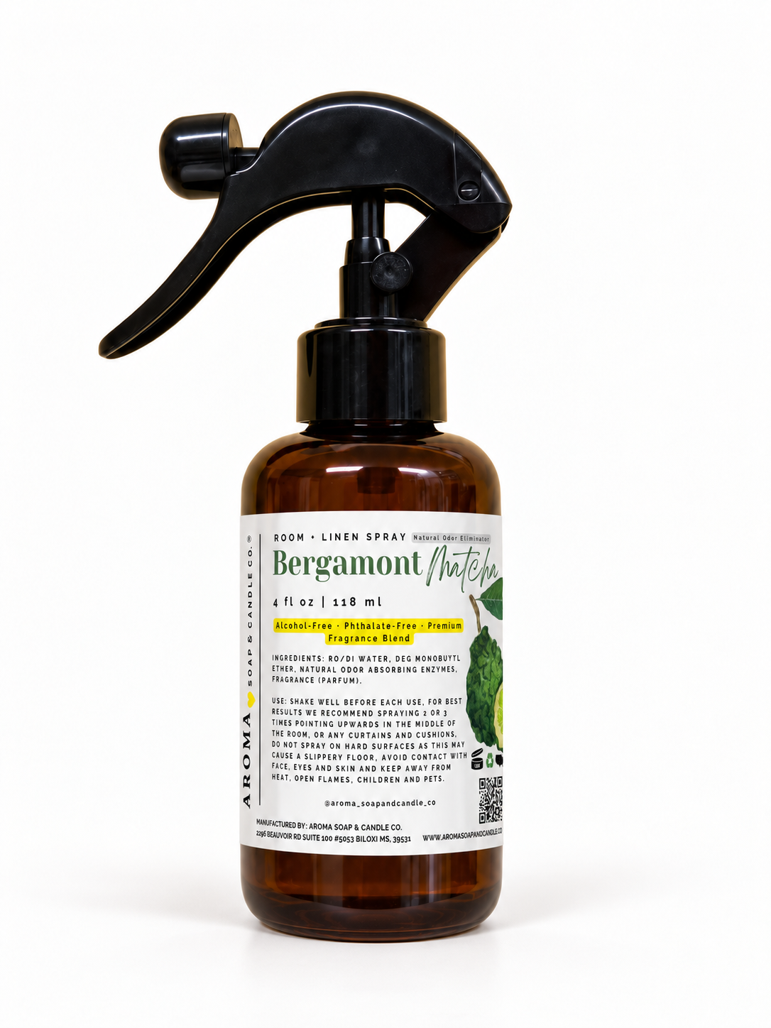 Bergamot Matcha™ Room + Linen Spray