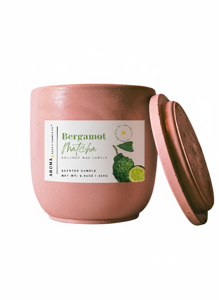 Bergamot Matcha – Signature Concrete Jar Candle