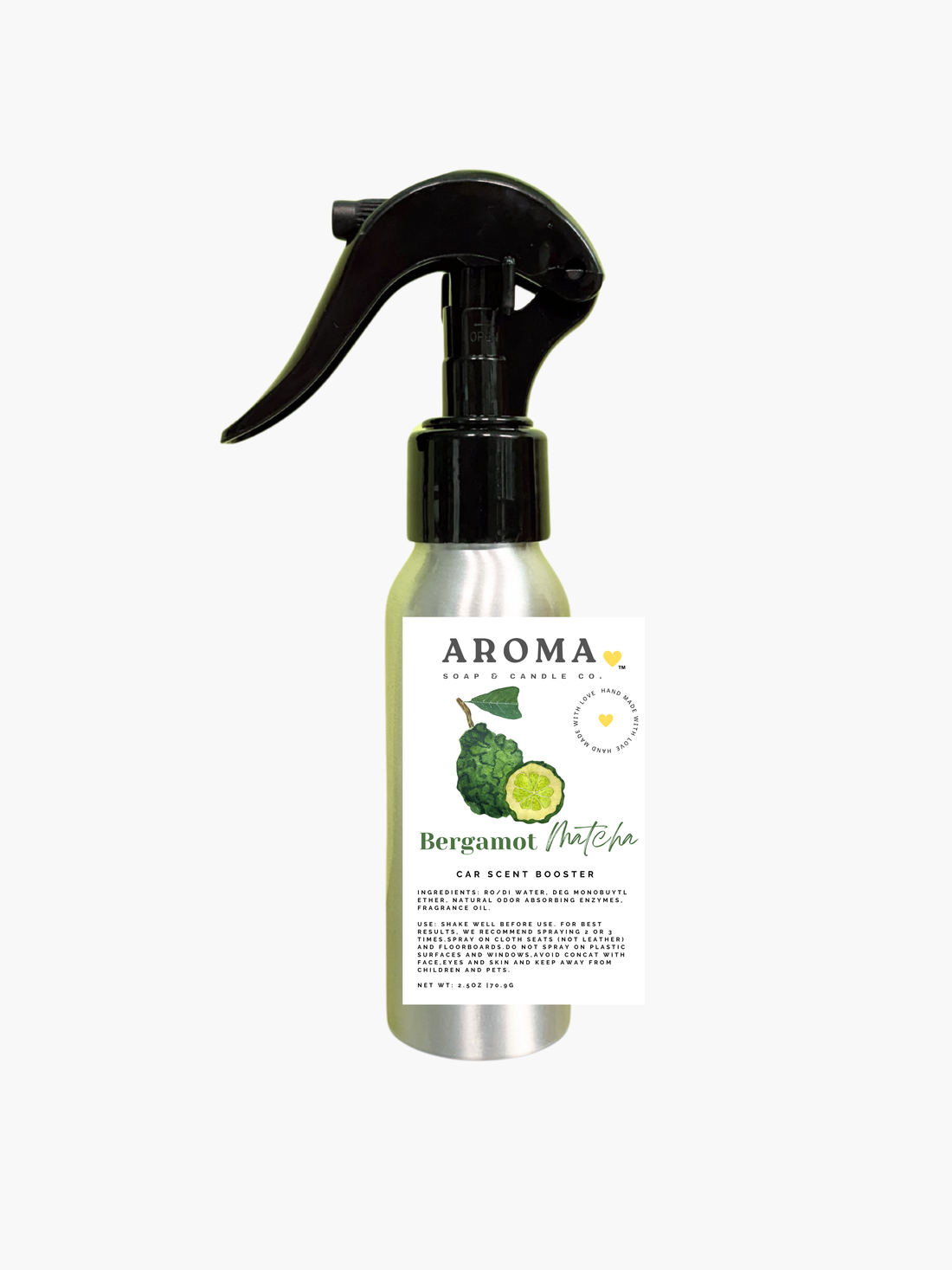 Bergamot Matcha Car Scent Booster Spray