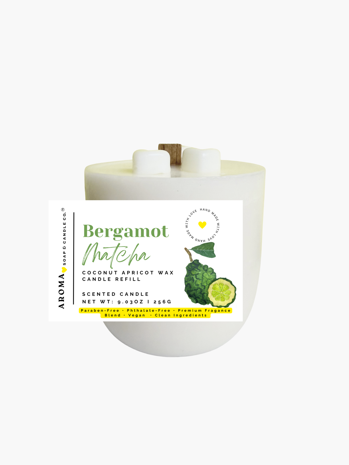 Bergamot Matcha™ - Signature Concrete Candle Wax Refill