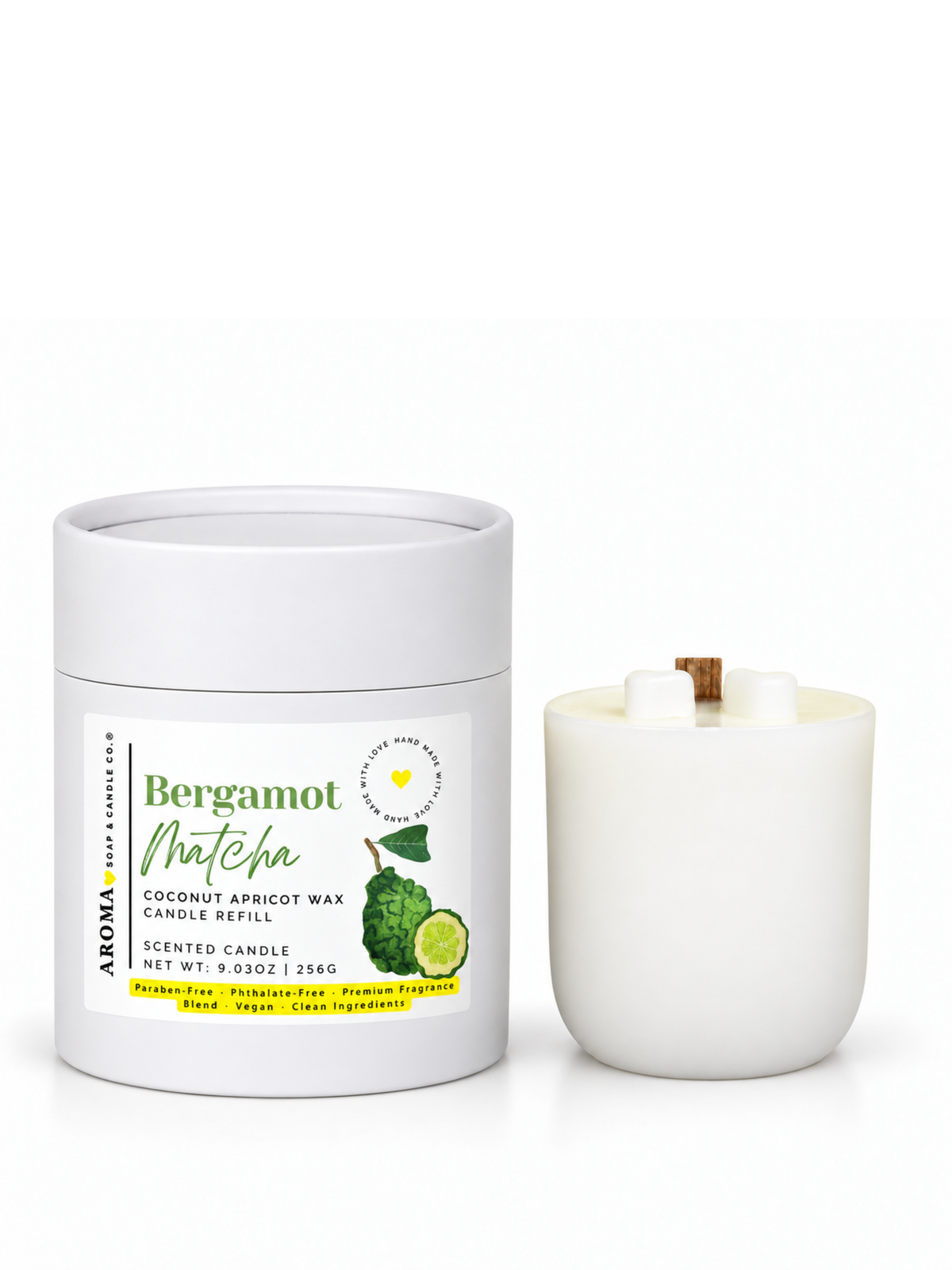Bergamot Matcha™ - Signature Concrete Candle Wax Refill