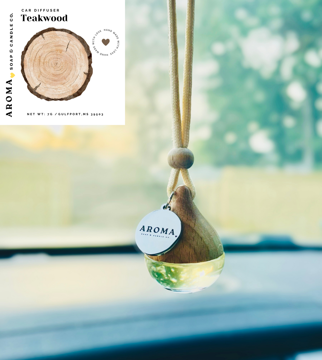 Teakwood Car Diffuser