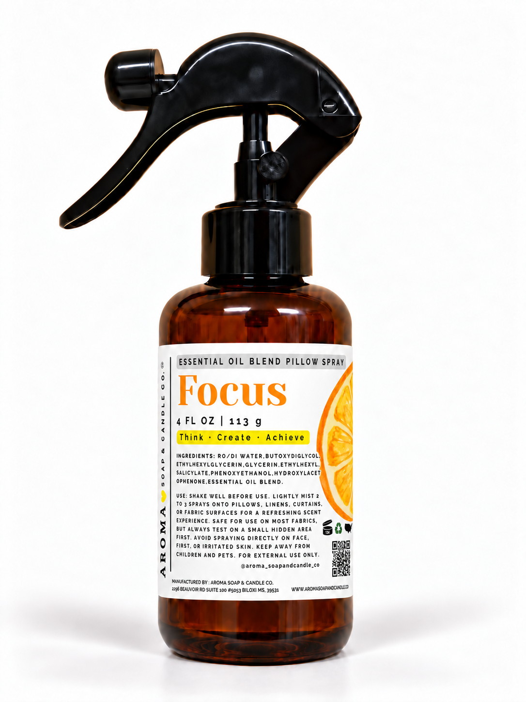 Focus - Essential Oil Blend Pillow Spray