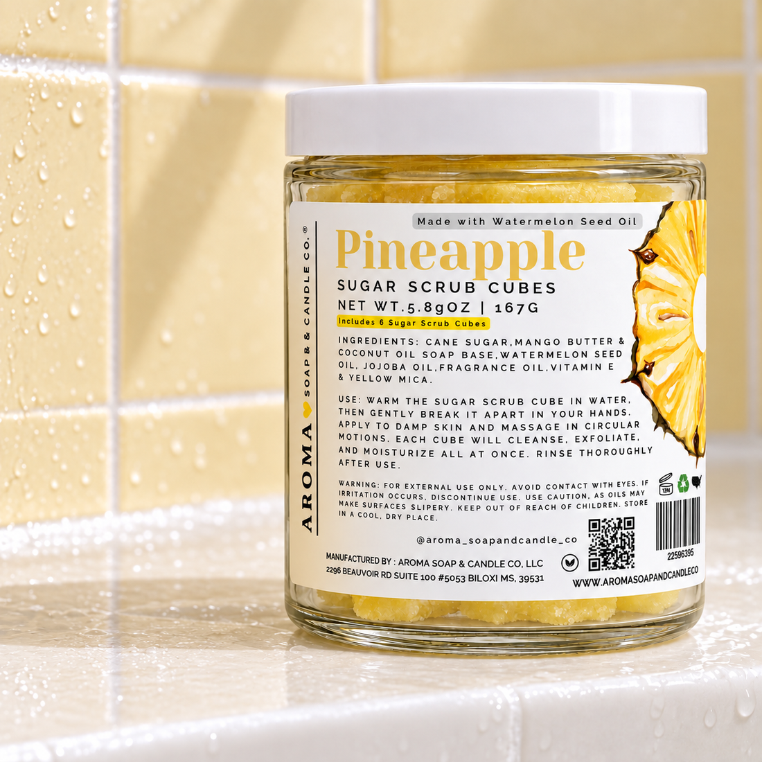 Pineapple Sugar Scrub Cubes