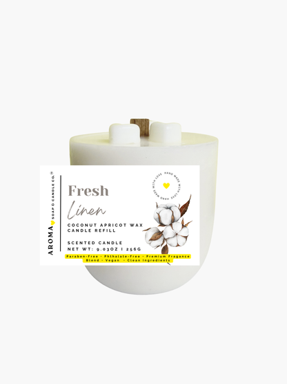 Fresh Linen - Signature Concrete Candle Wax Refill