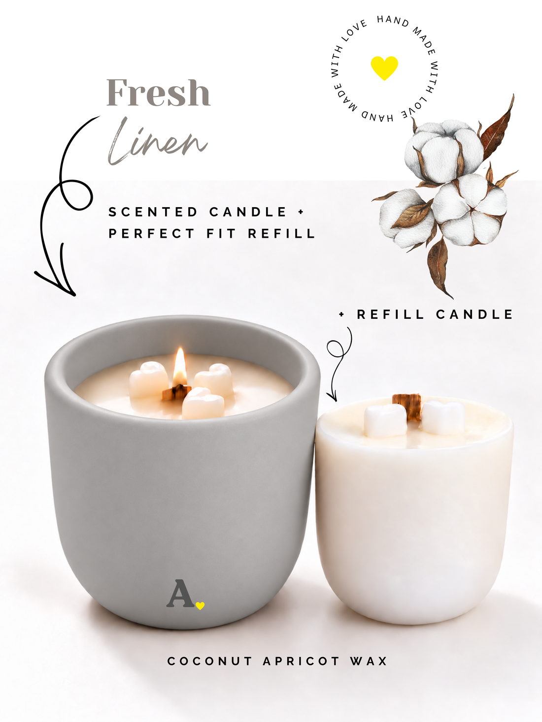 Fresh Linen - Signature Concrete Jar Candle