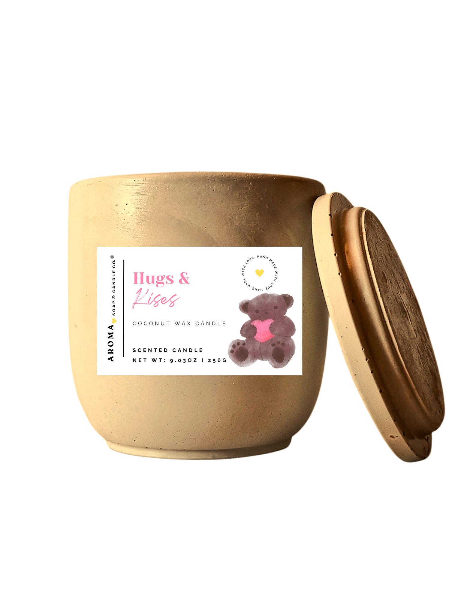 Hugs &amp; Kisses- Signature Concrete Jar Candle