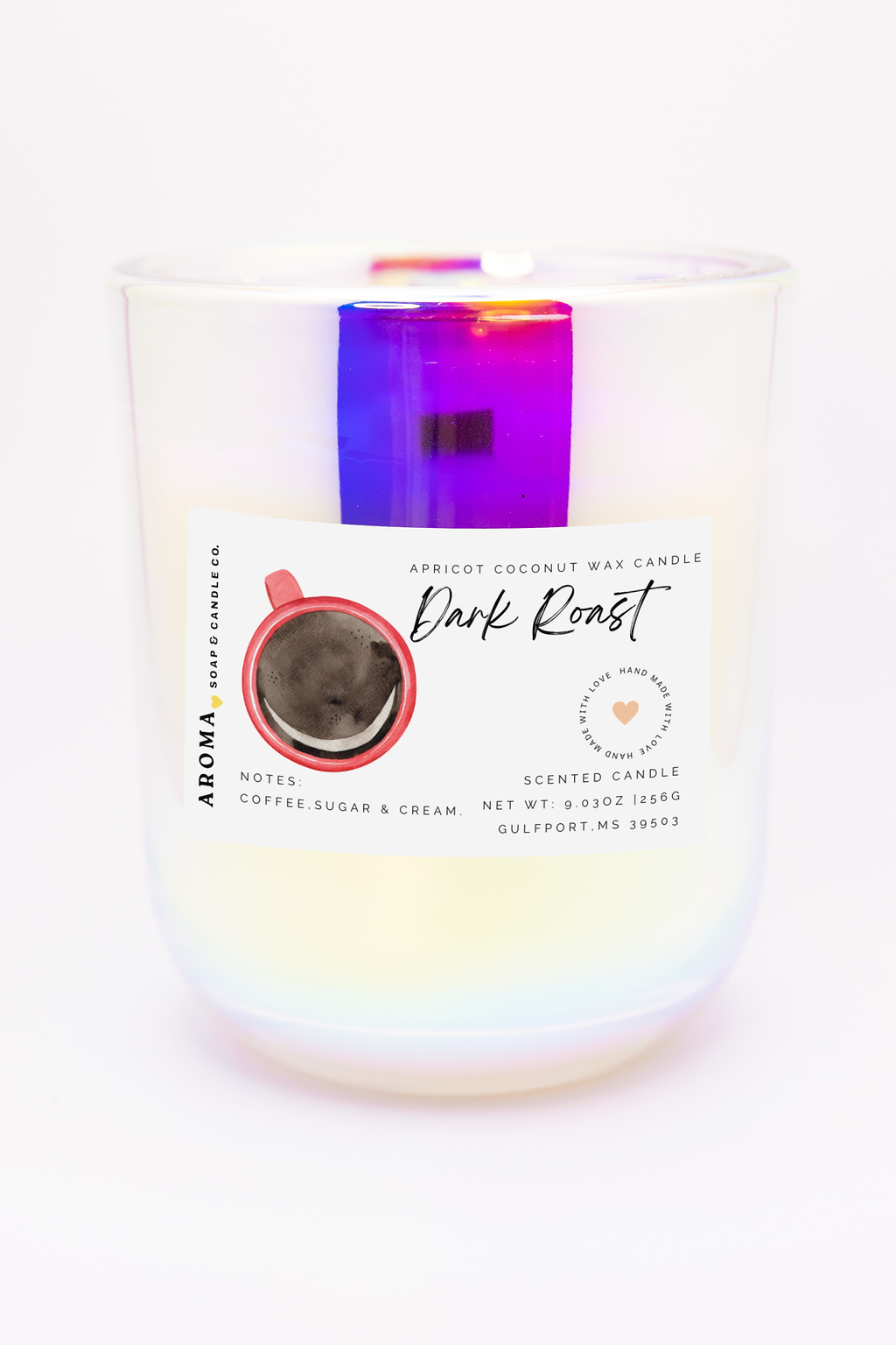 Dark Roast Apricot Wax Candle