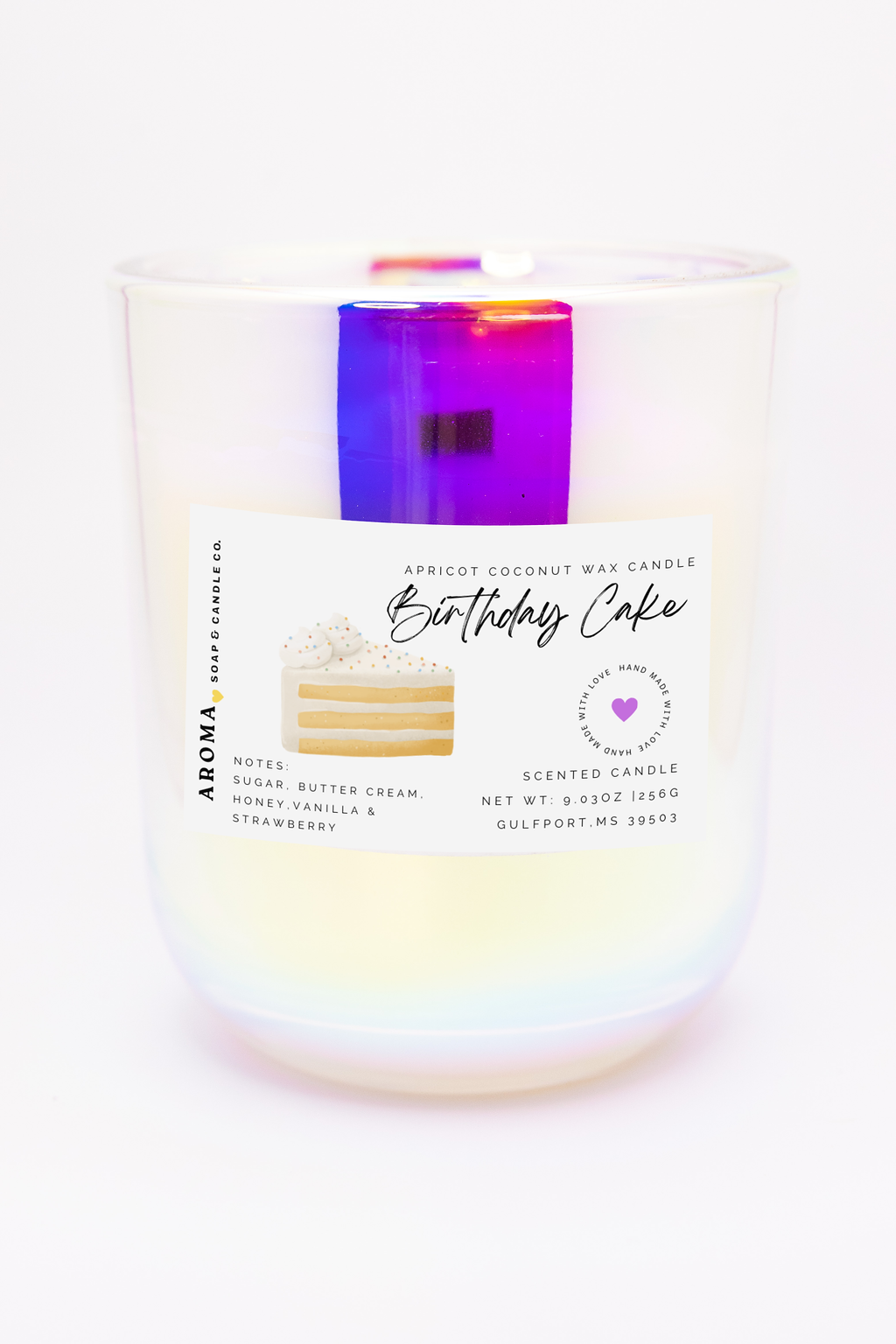 Birthday Cake Apricot Coconut Wax Candle