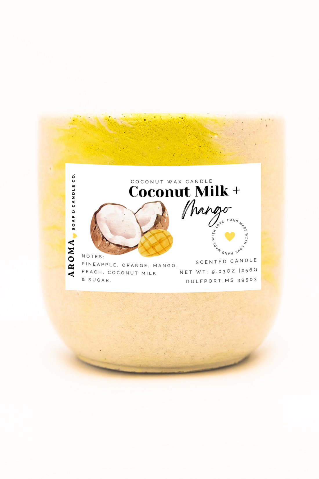 Coconut Milk + Mango Coconut Wax Candle