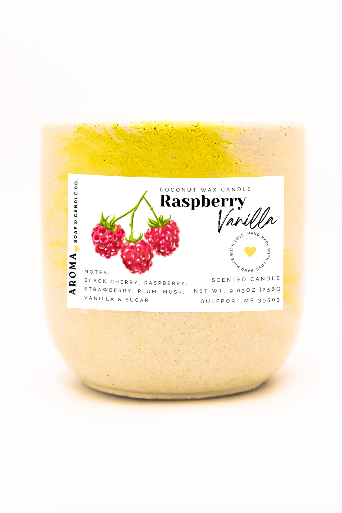 Raspberry + Vanilla Coconut Wax Candle