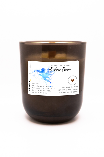 Blue Man Coconut Wax Candle