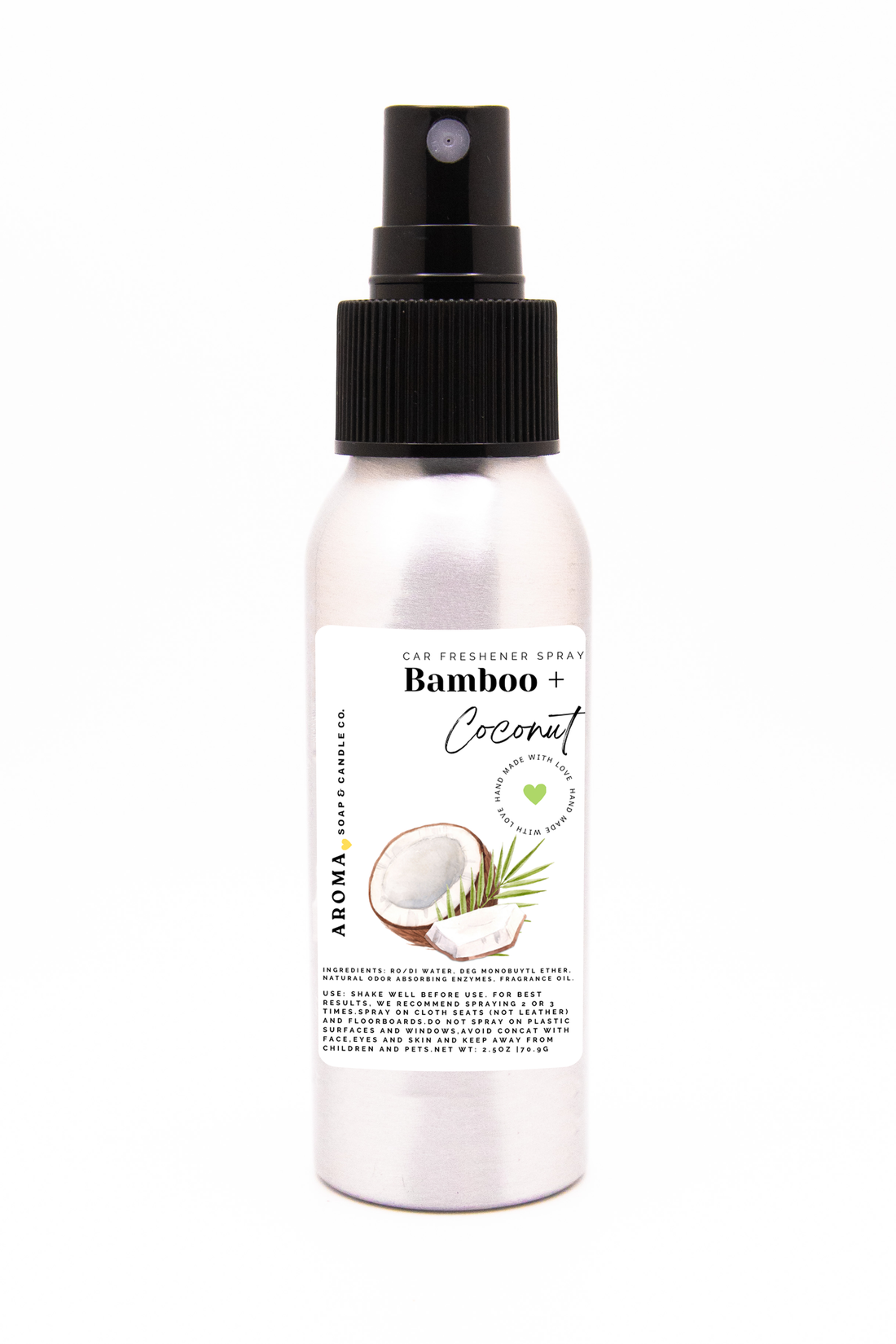 Bamboo + Coconut Car Freshener Spray